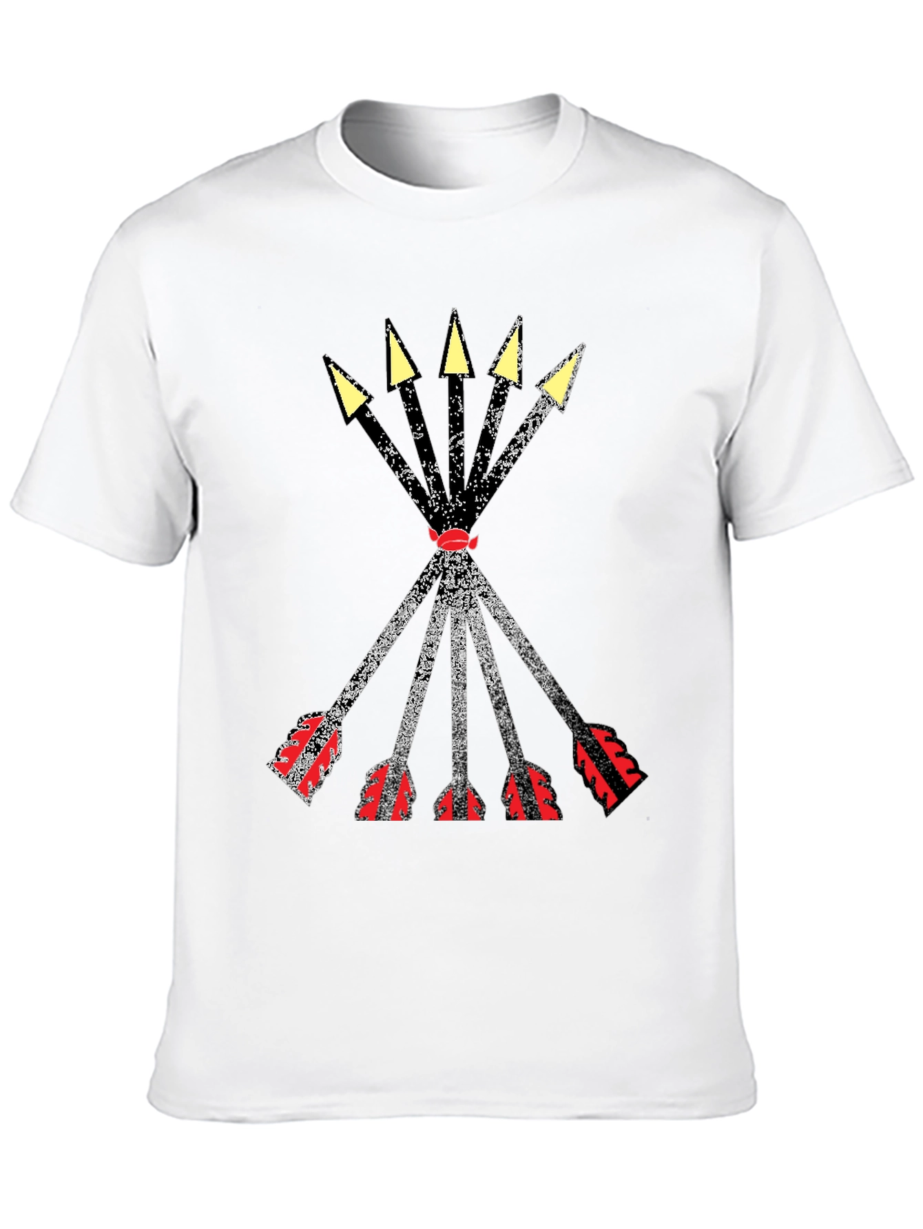 Black Arrows Design Tee - Distressed Graphic Shirt view 10