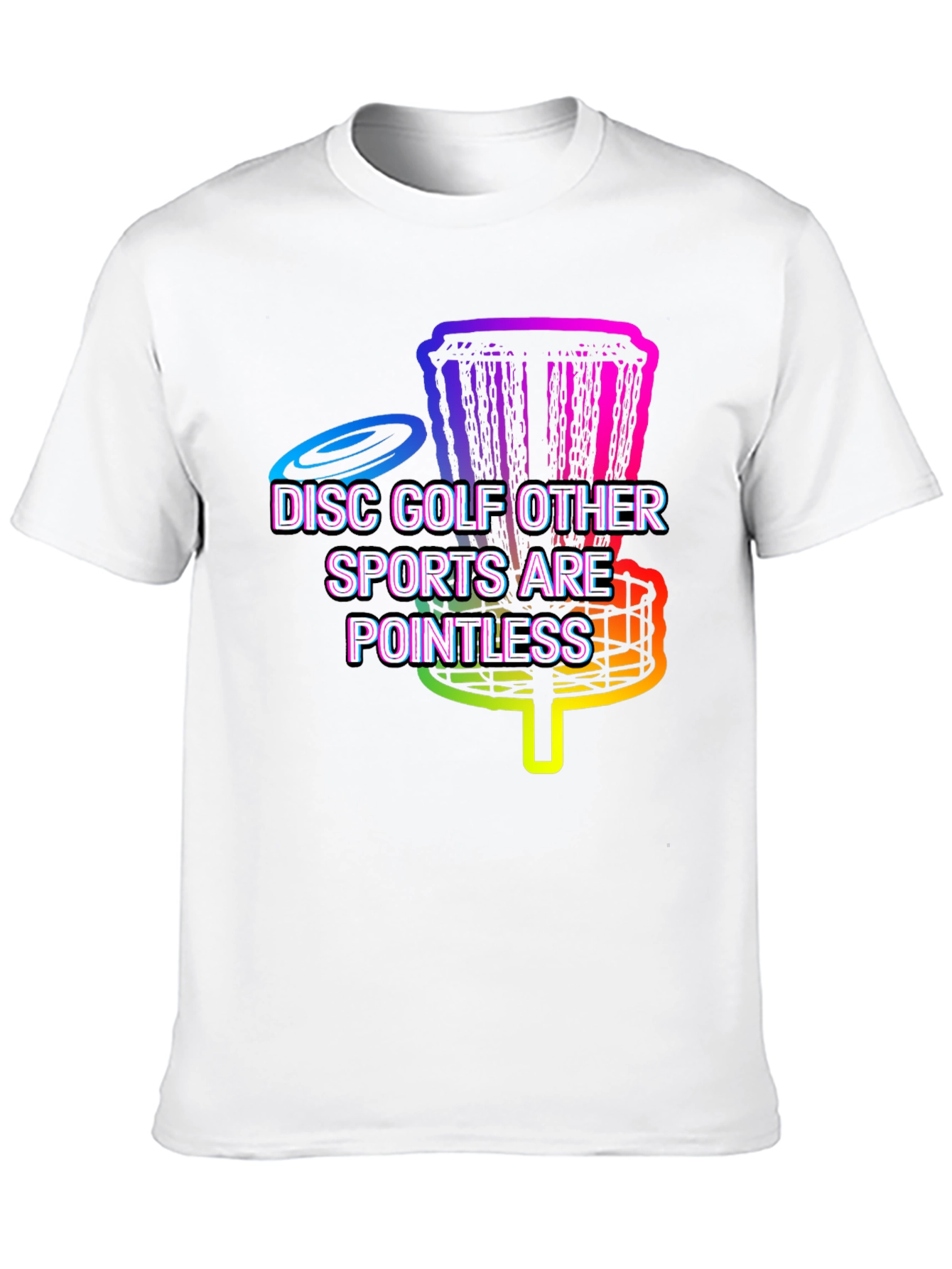 Black Funny Disc Golf Tee - Other Sports Are Pointless! view 10