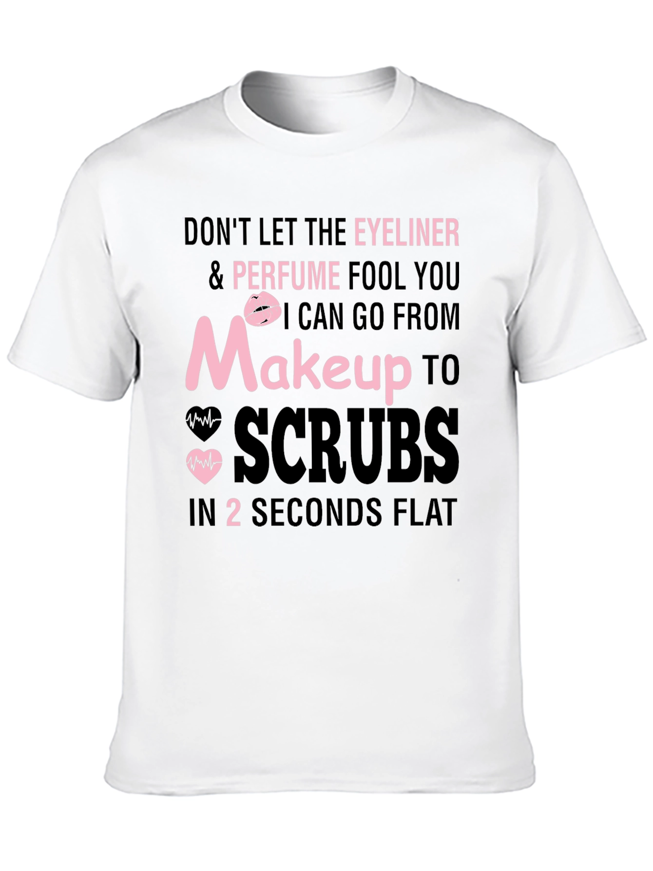 Black Makeup to Scrubs T-Shirt - Nurse Life view 10