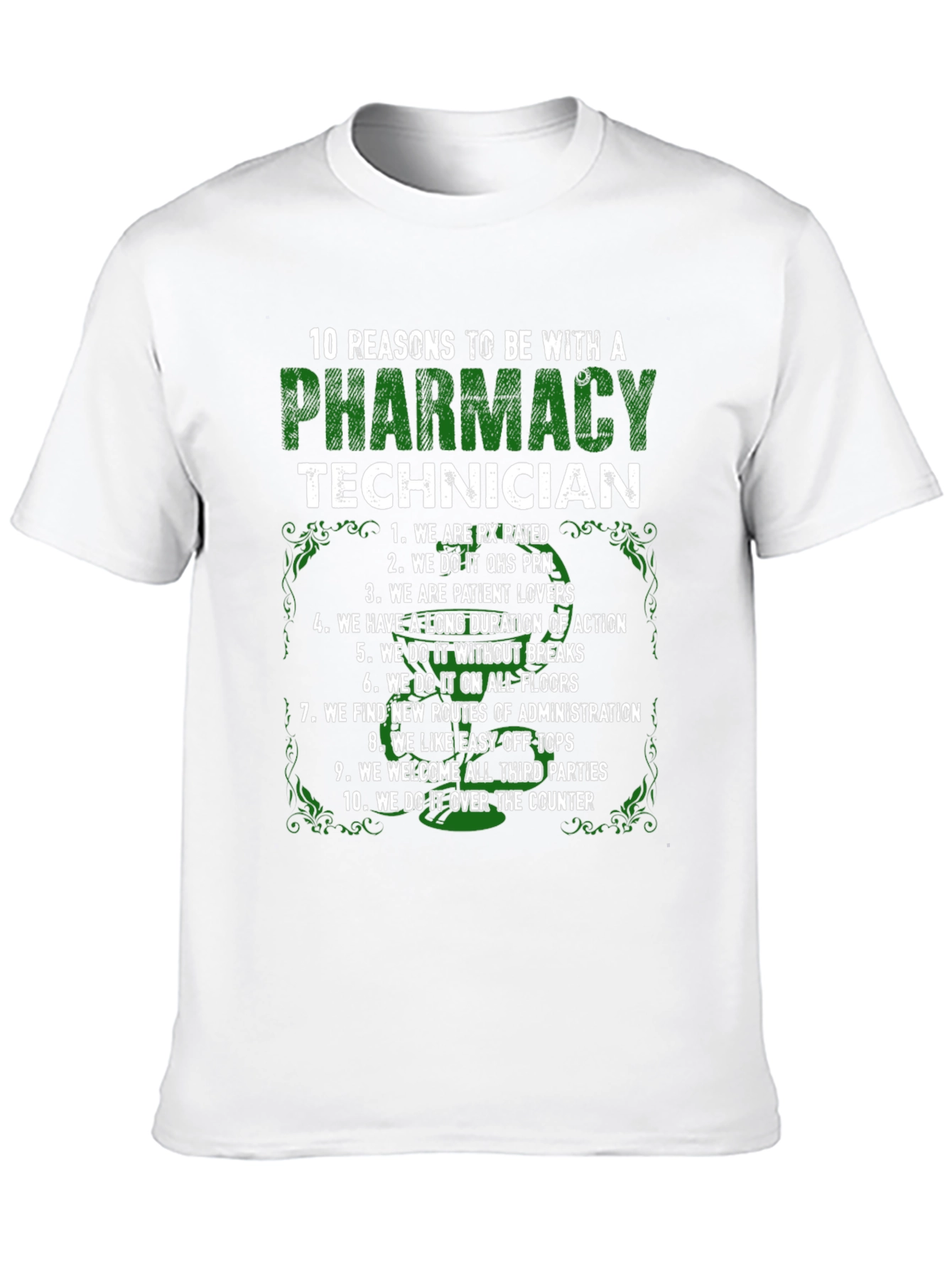 Black Pharmacy Technician - 10 Reasons T-Shirt view 10