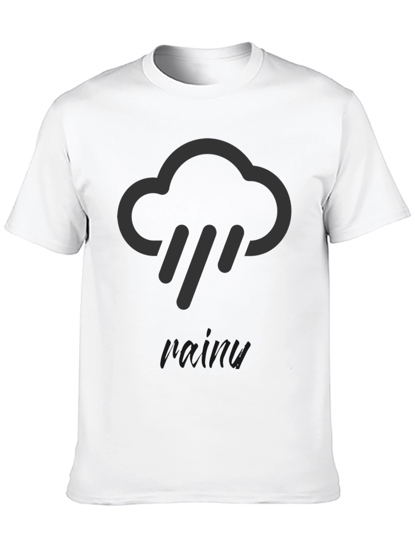 Black Rainy Day Cloud Graphic T-Shirt view 10