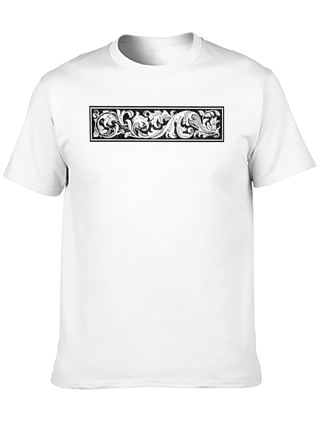 Elegant Black Scrollwork Tee - 10