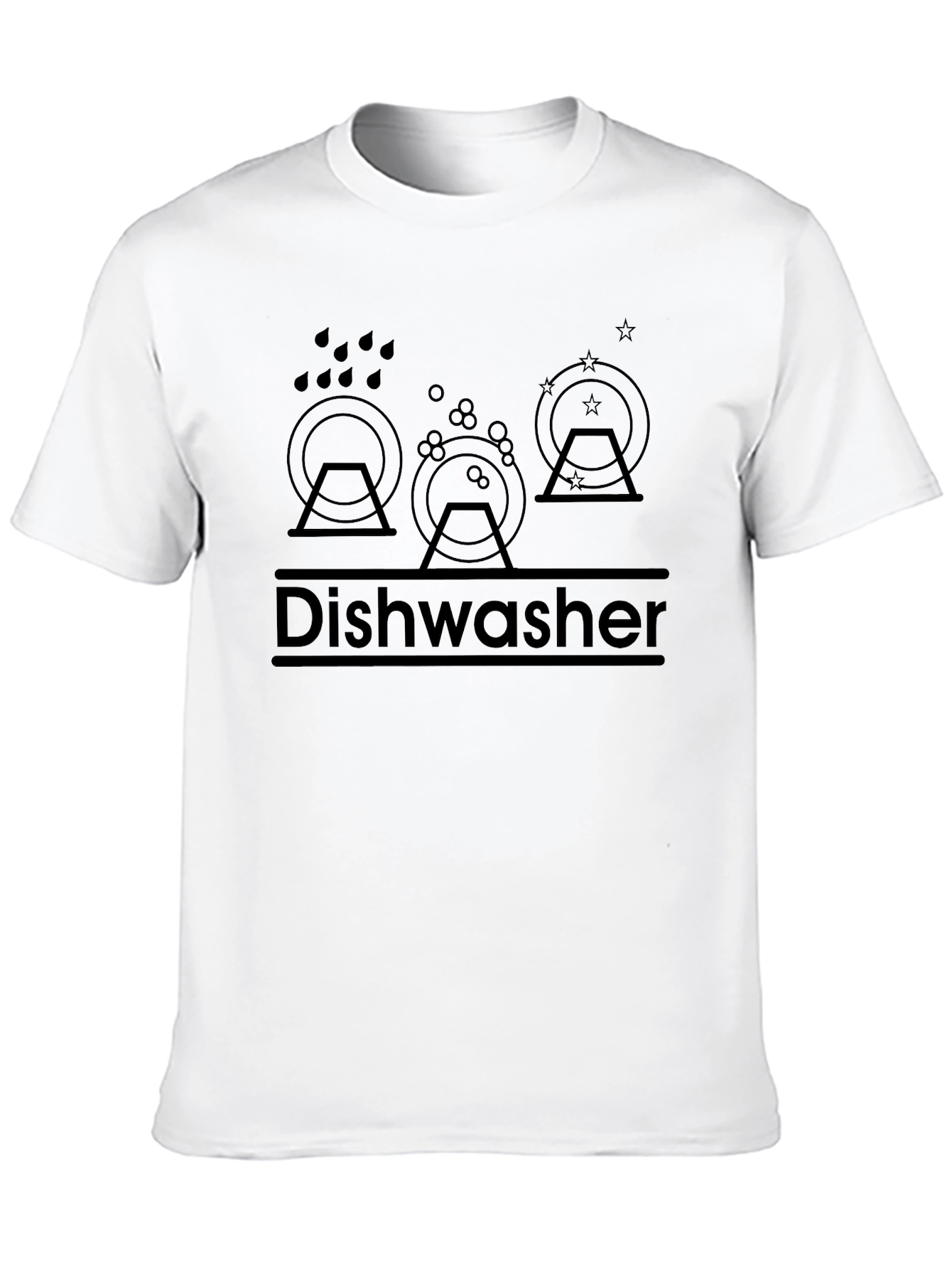 Black Dishwasher T-Shirt - Humorous Job Tee view 10