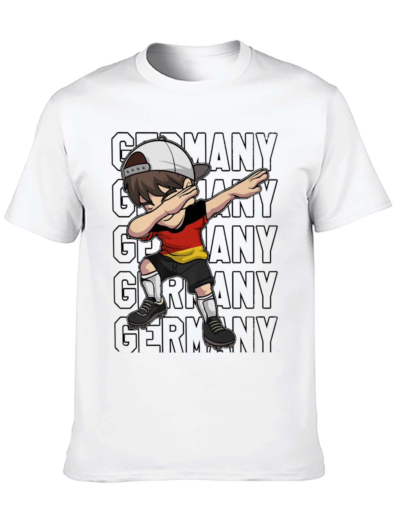 Black Germany Dabbing Soccer Player T-Shirt view 10