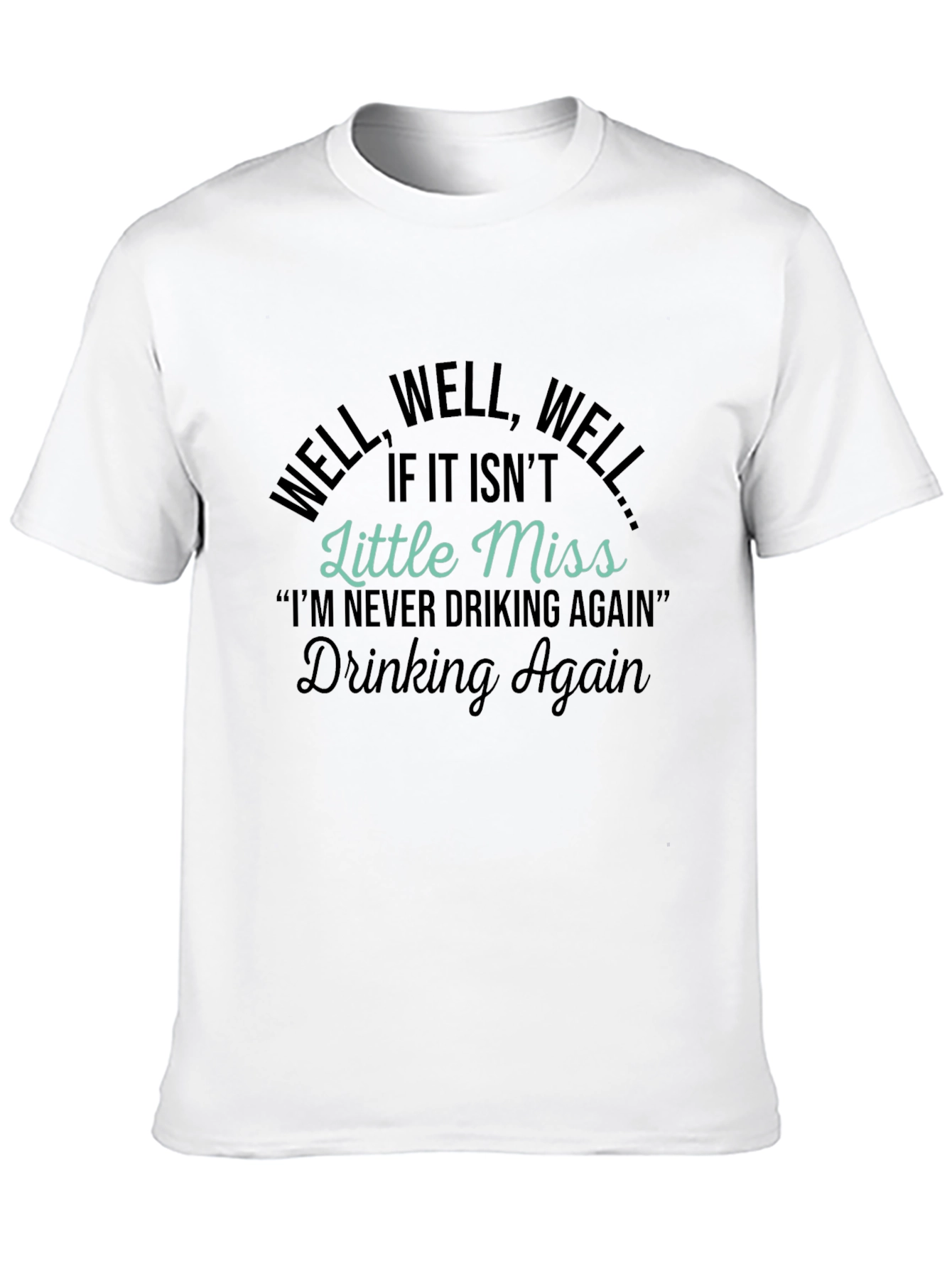 Black Funny Drinking Again T-Shirt view 10