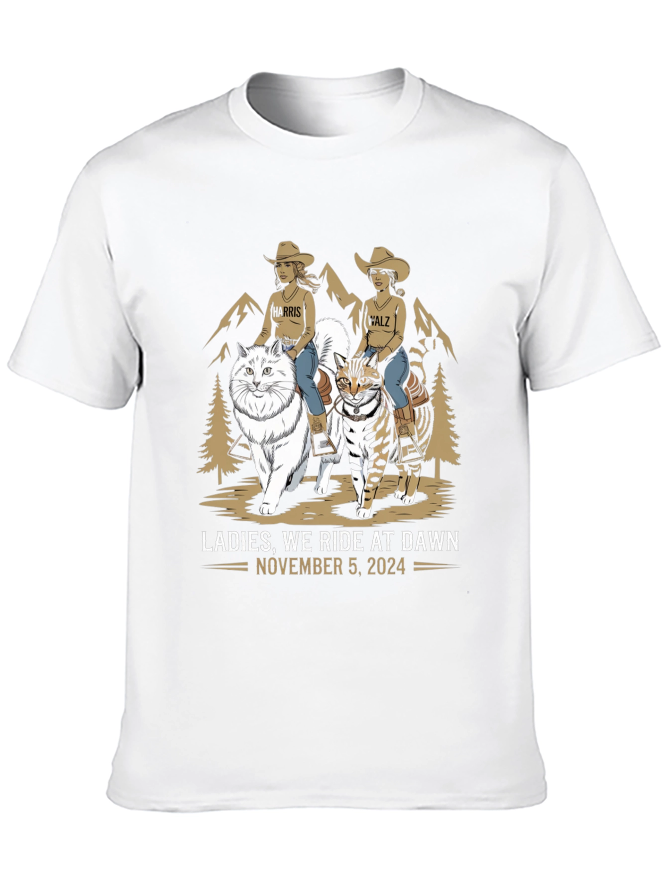 Black Ladies We Ride At Dawn T-Shirt view 10