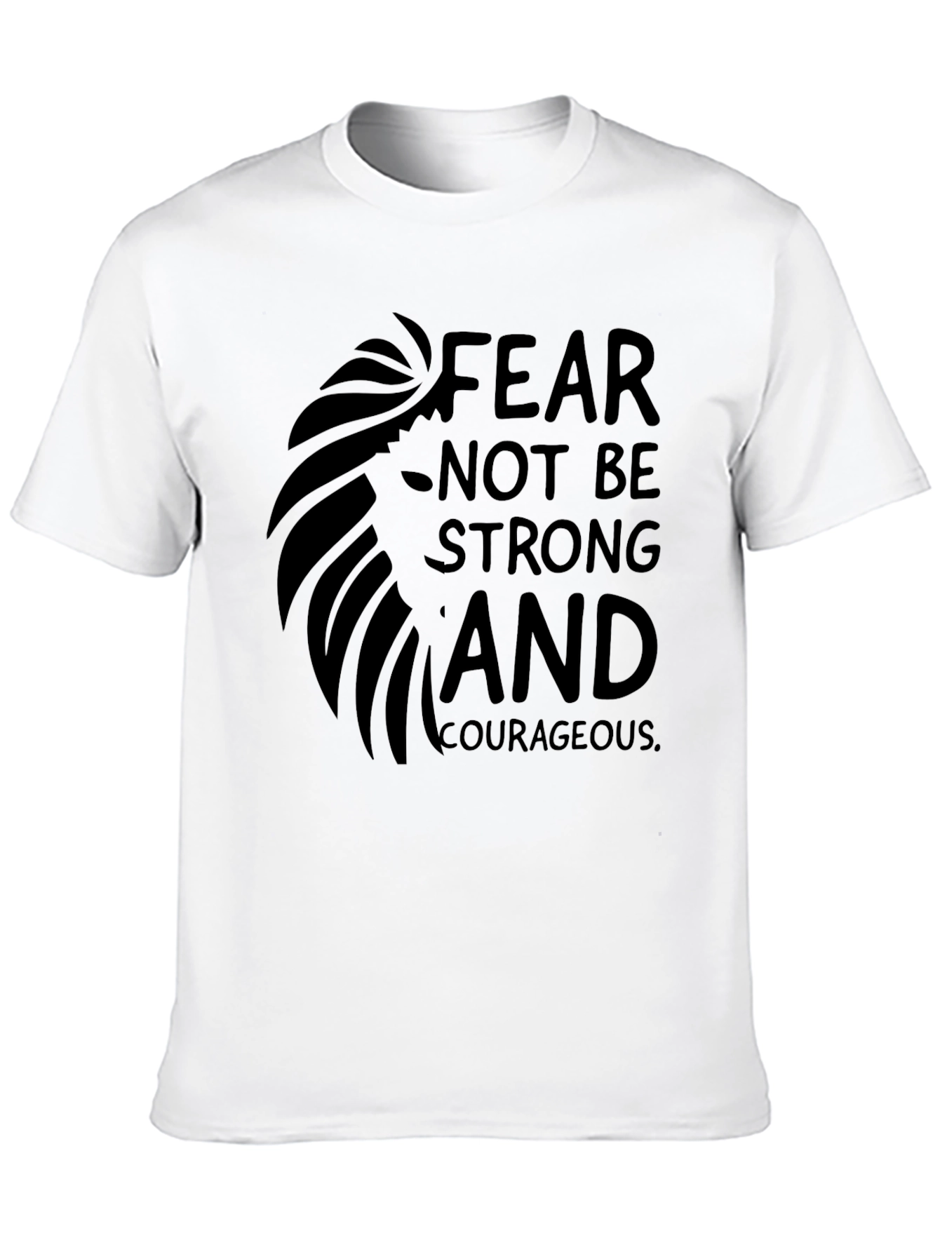 Black Fear Not, Be Strong T-Shirt view 10
