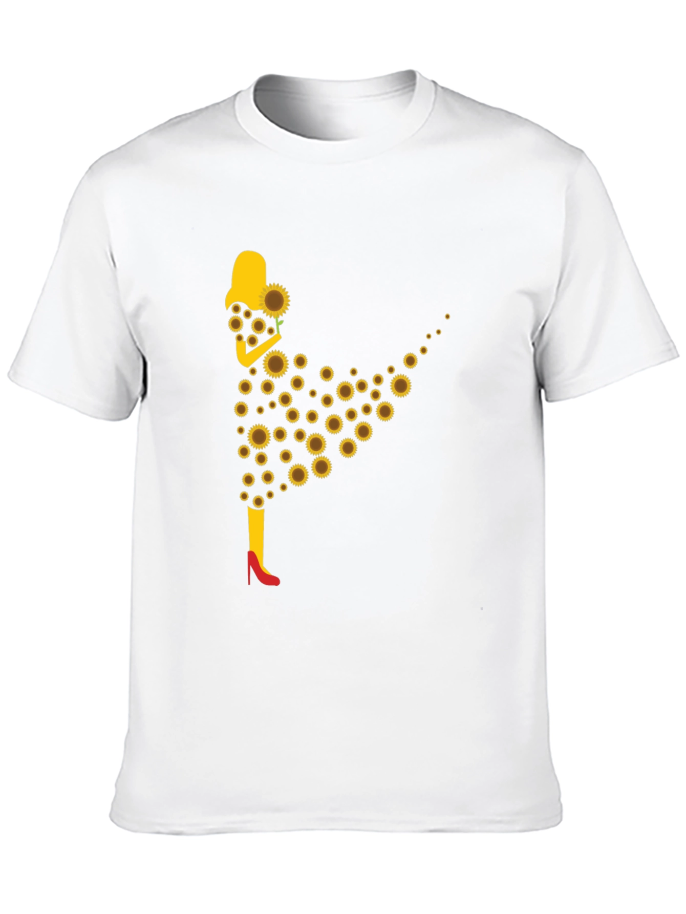 Black Sunflower Girl Graphic Tee - Stylish & Unique Design view 10