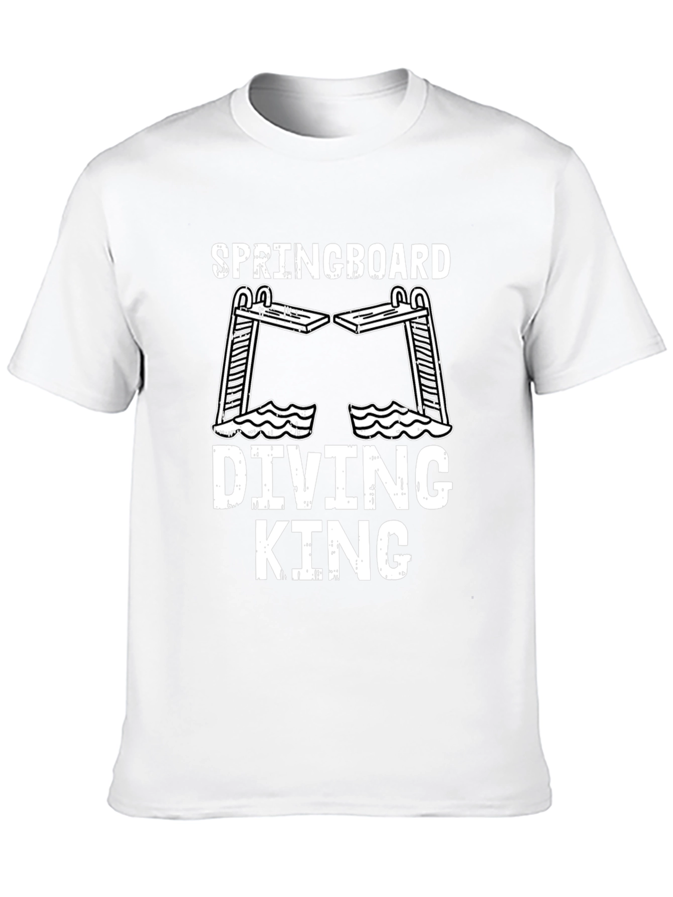 Black Springboard Diving King Graphic T-Shirt view 10