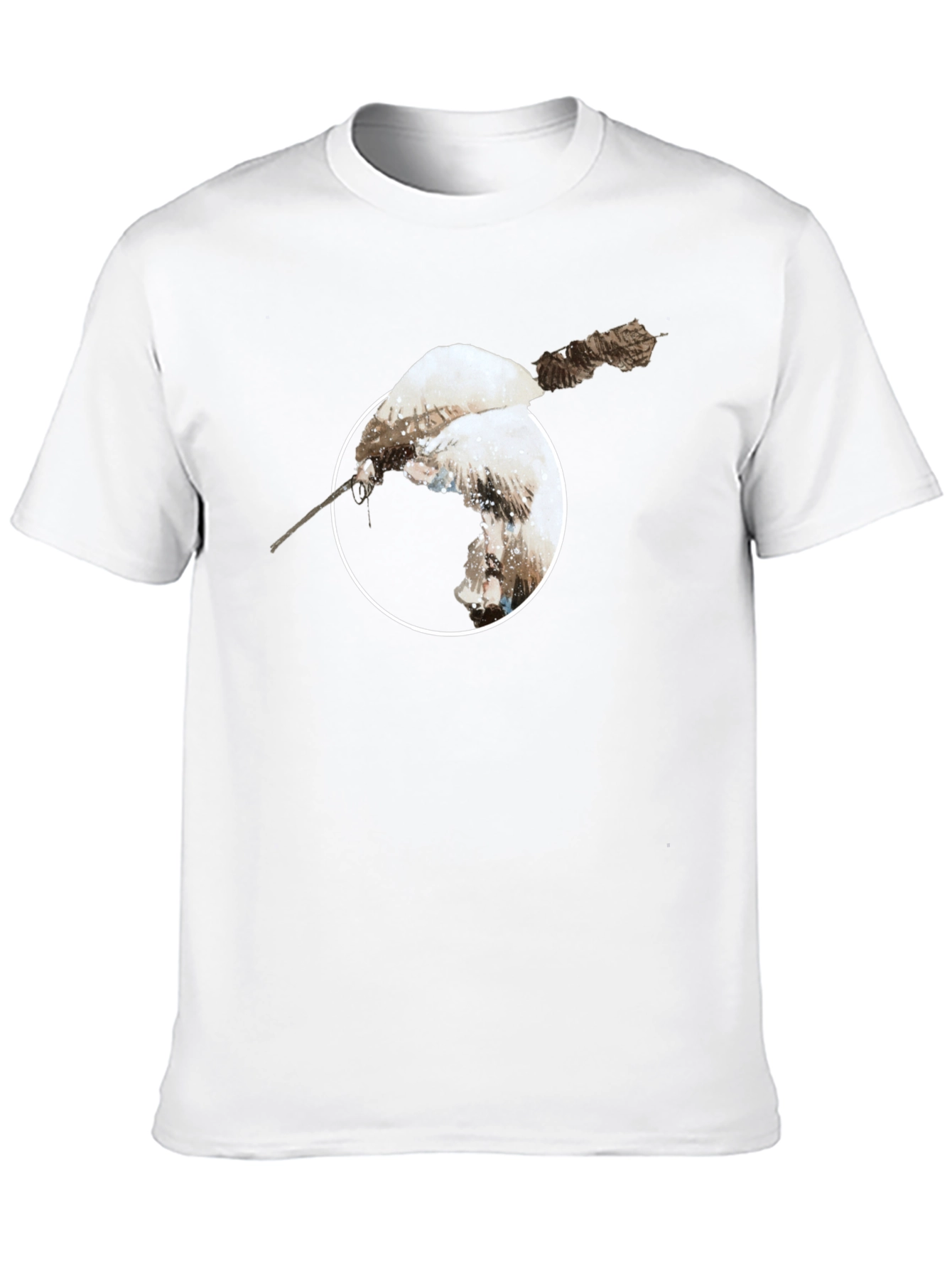 Black Unique Bird Print Black T-Shirt view 10