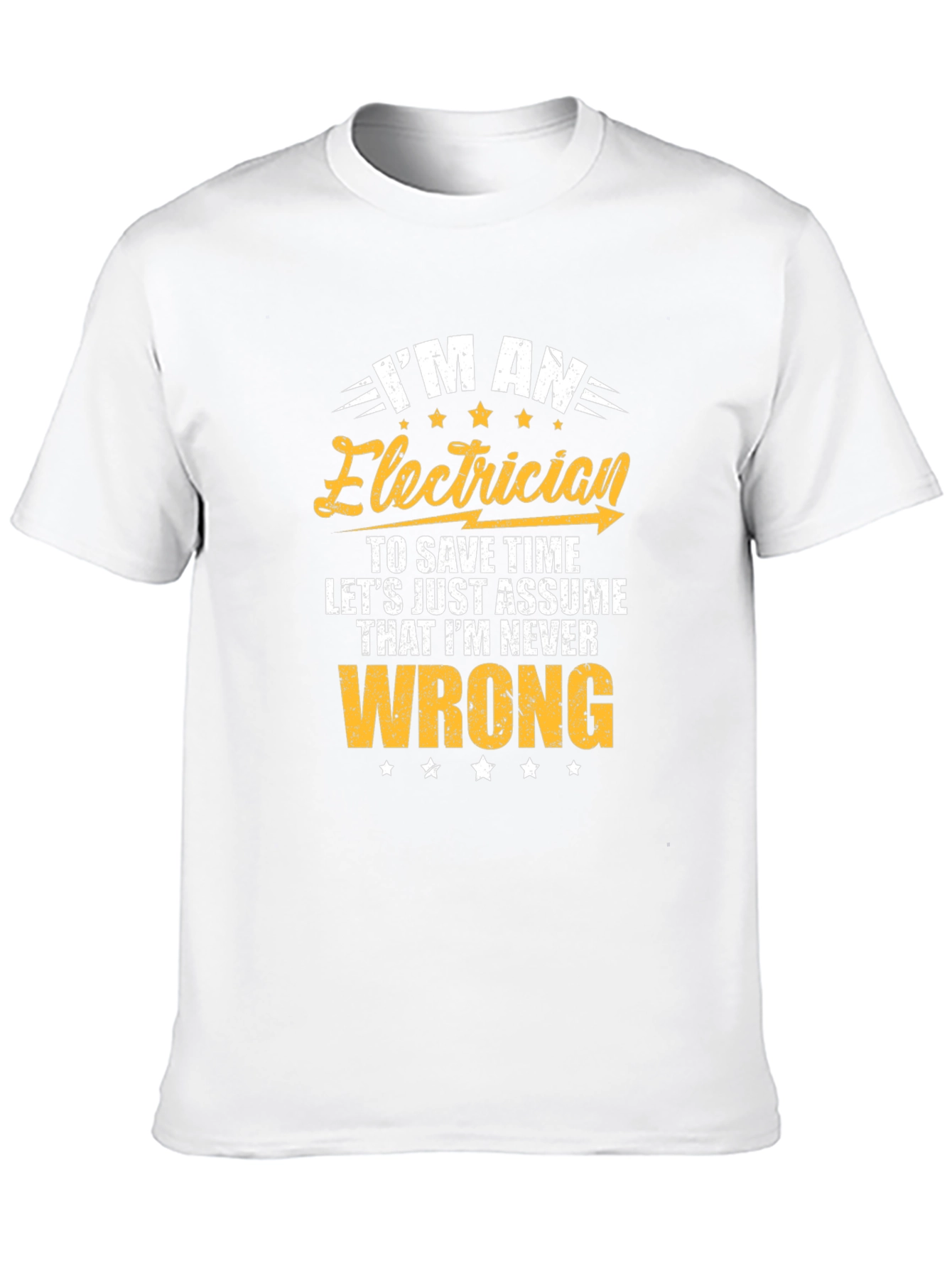 Black Electrician Never Wrong Graphic T-Shirt view 10