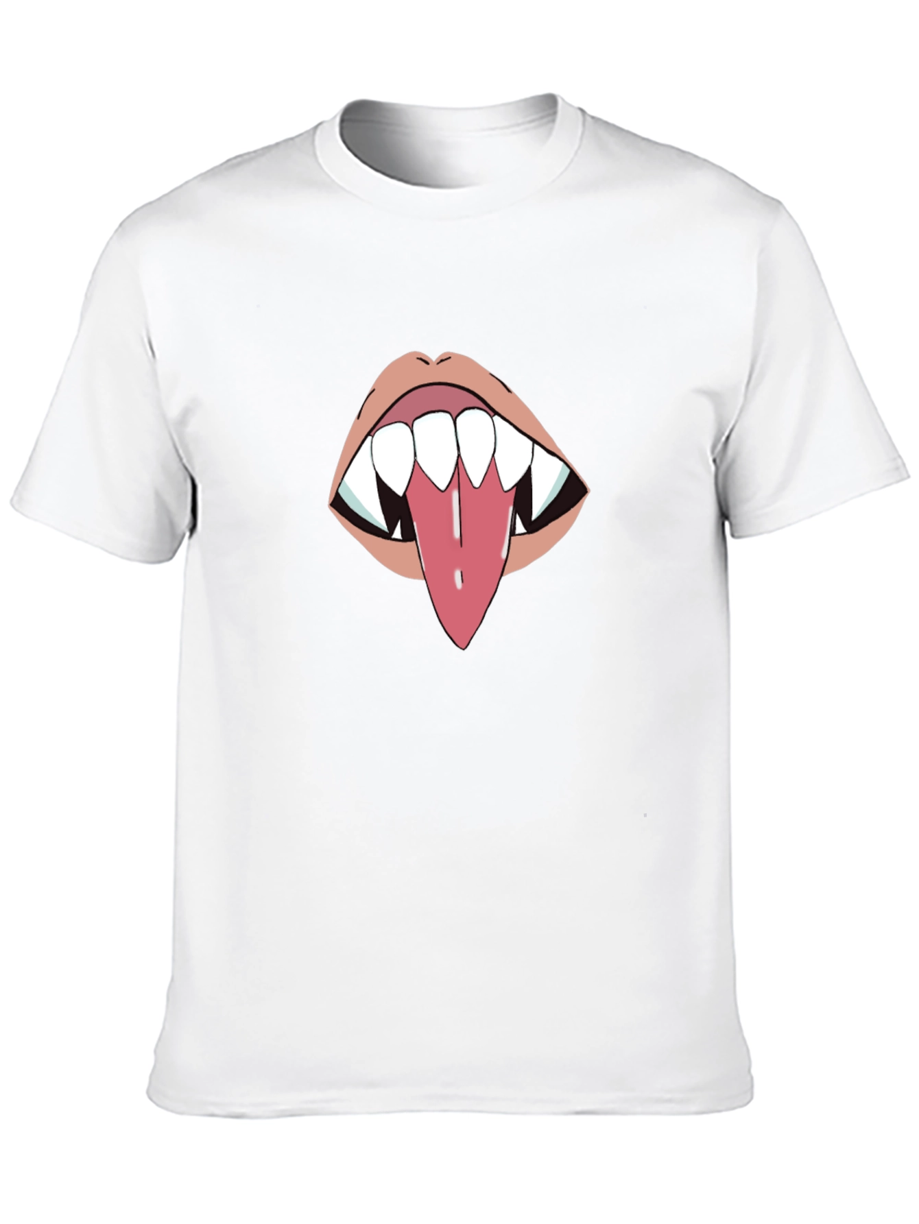Black Vampire Tongue Graphic T-Shirt - Black view 10