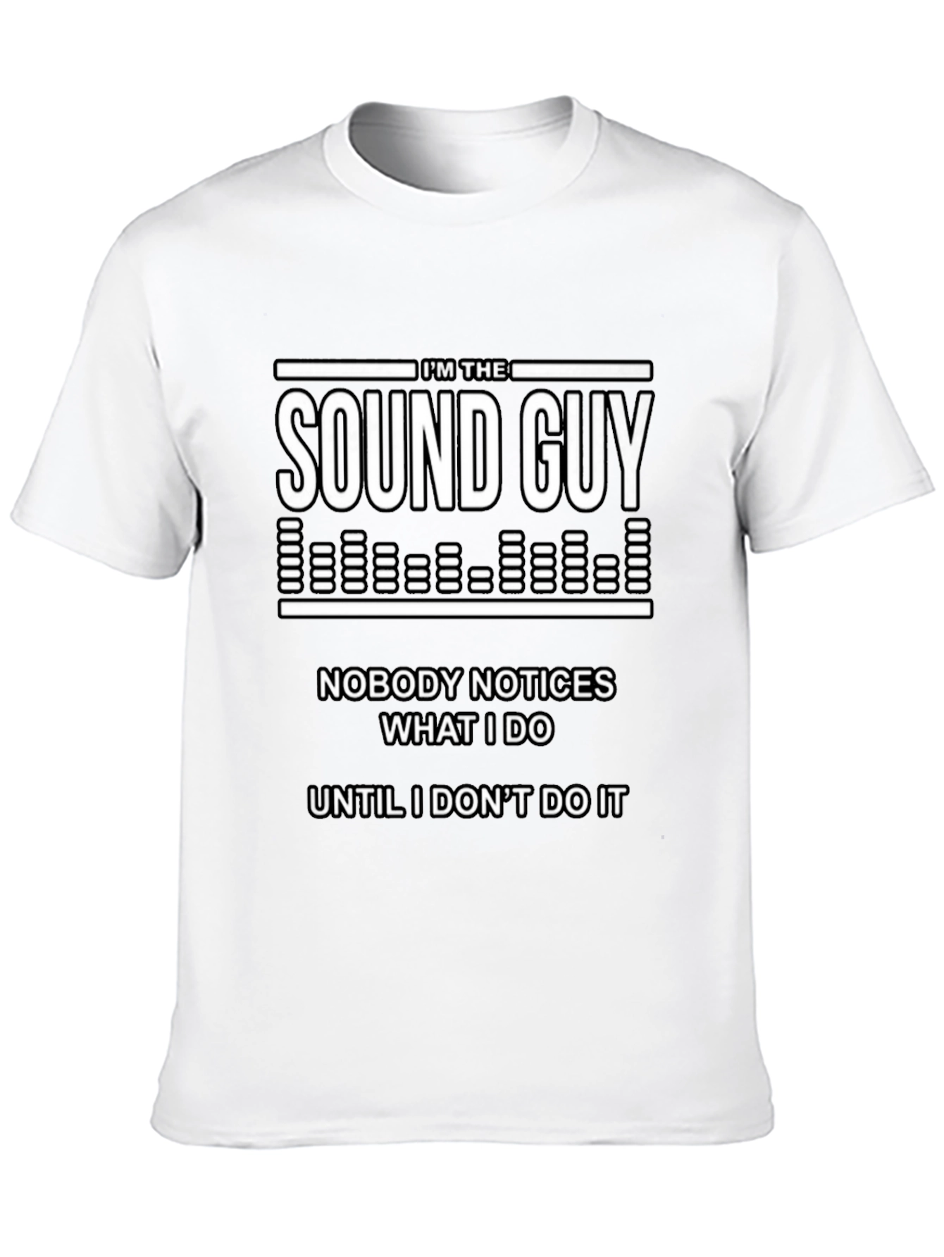 Black Sound Guy Graphic T-Shirt - Audio Engineer Humor view 10