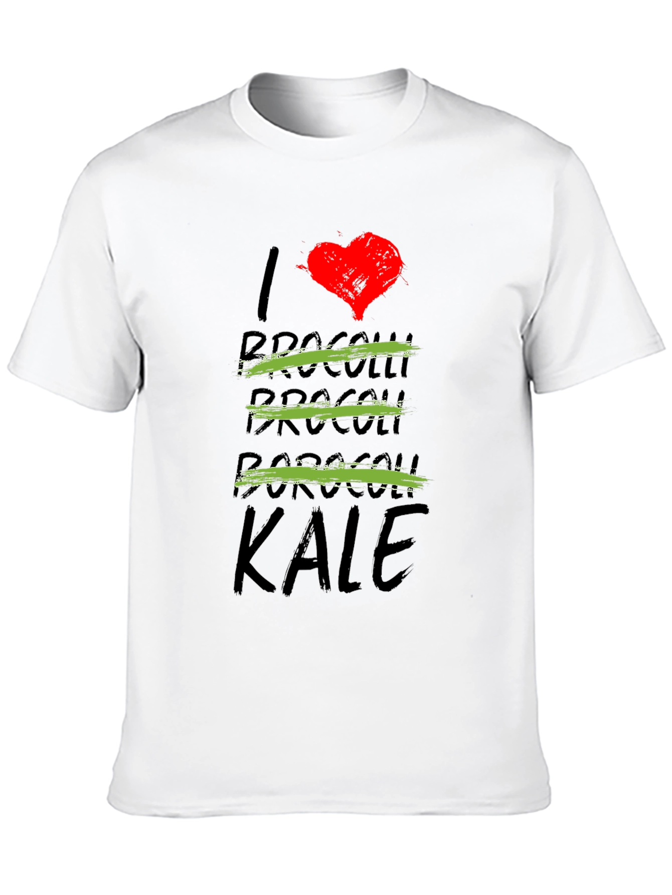 Black I Love Kale T-Shirt - Funny Vegan Tee view 10