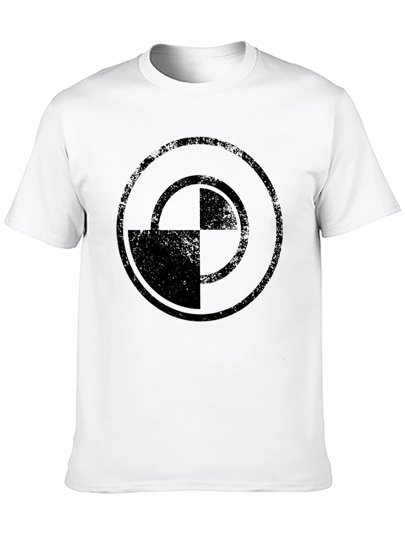 Black Geometric Circle Graphic Print Black Tee view 10