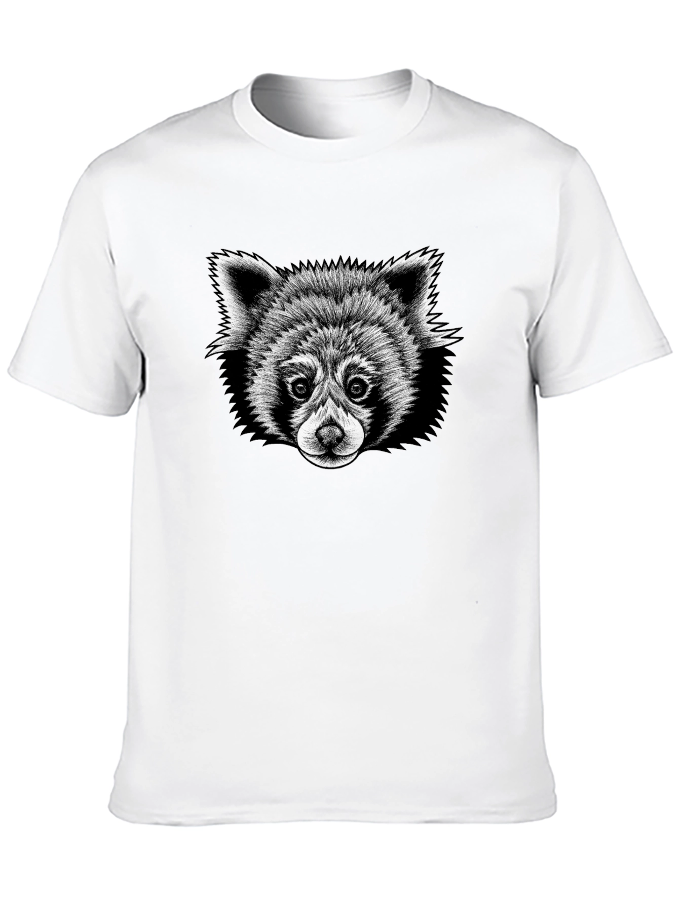 Black Red Panda Graphic Tee - Soft Black T-Shirt view 10