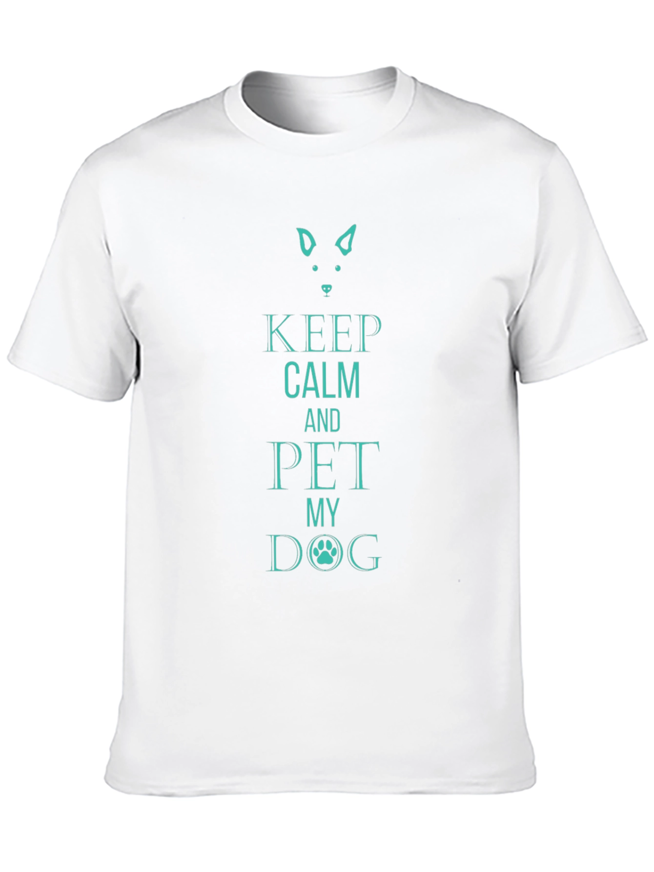 Black Keep Calm and Pet My Dog T-Shirt view 10