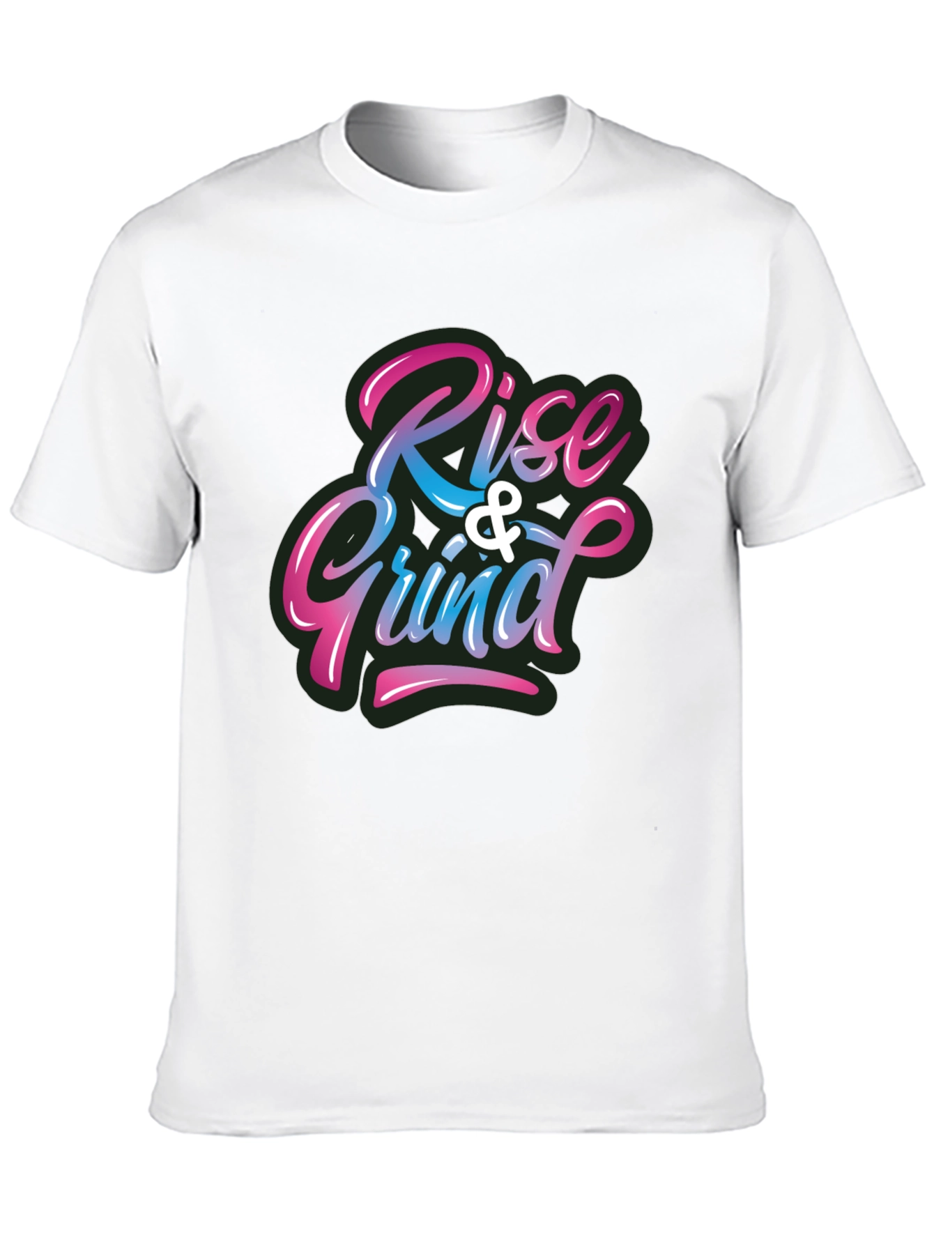 Black Rise & Grind Graphic Print Crew Neck T-Shirt view 10