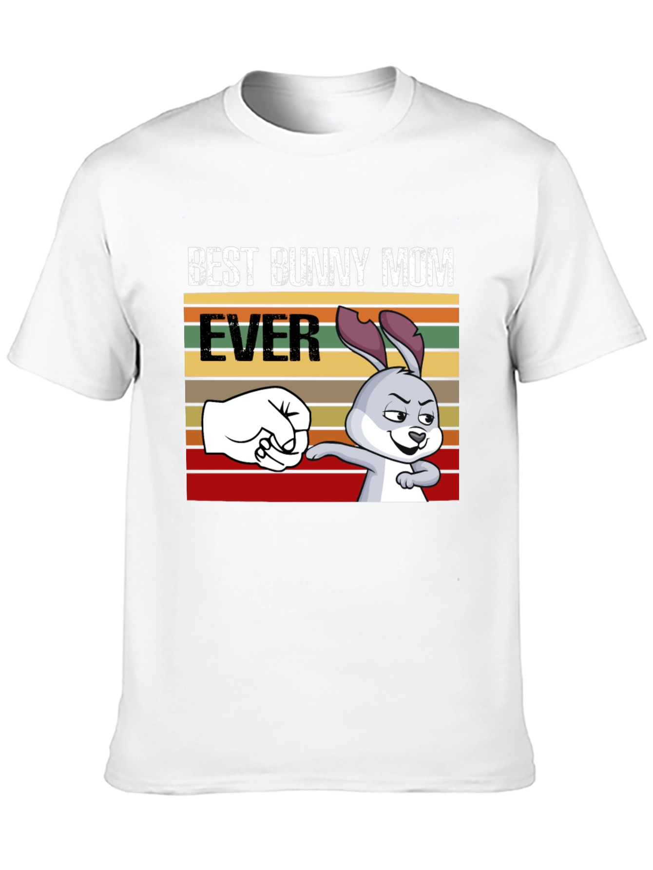 Black Best Bunny Mom Ever T-Shirt, Fun Easter Tee view 10