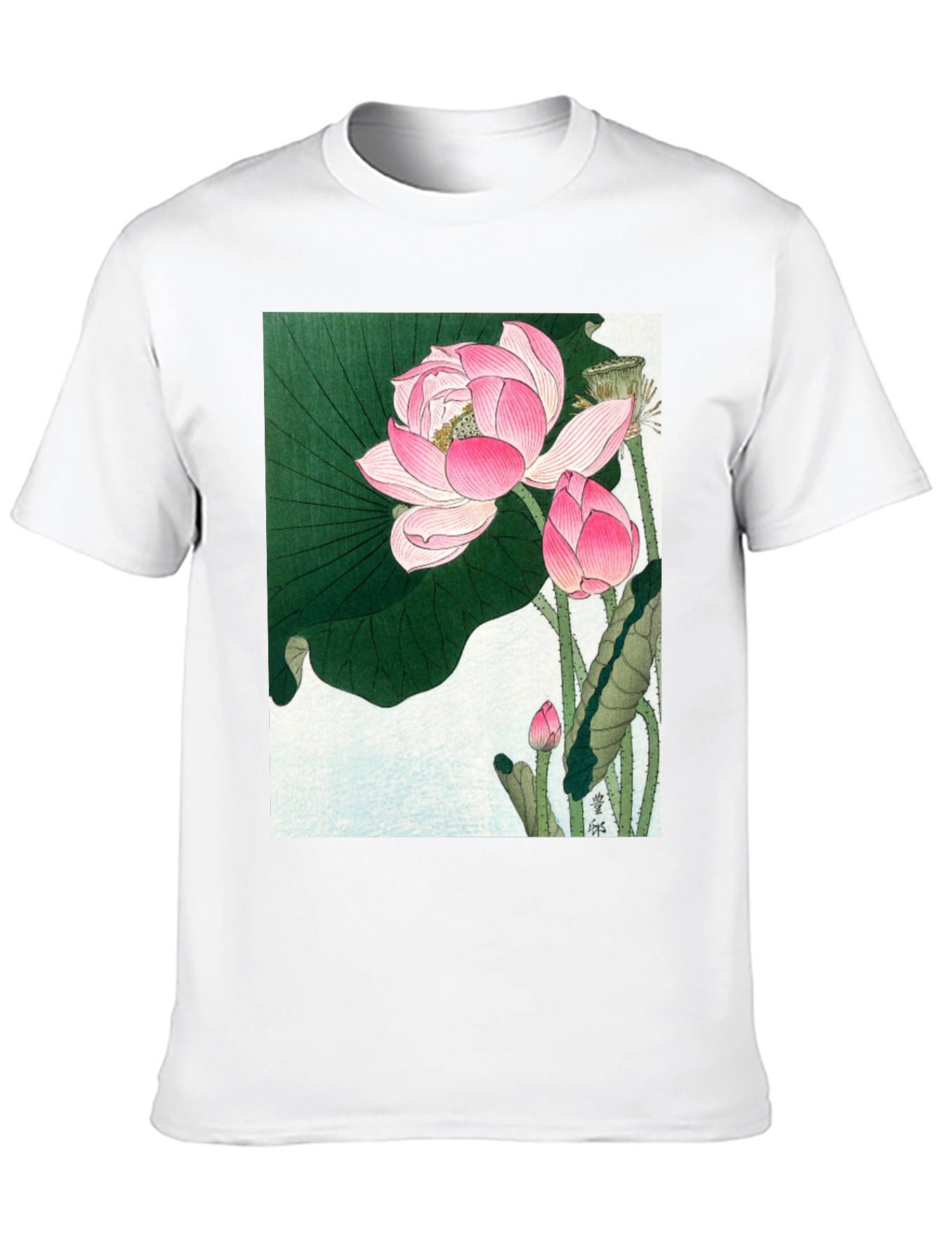 Black Lotus Print T-Shirt view 10