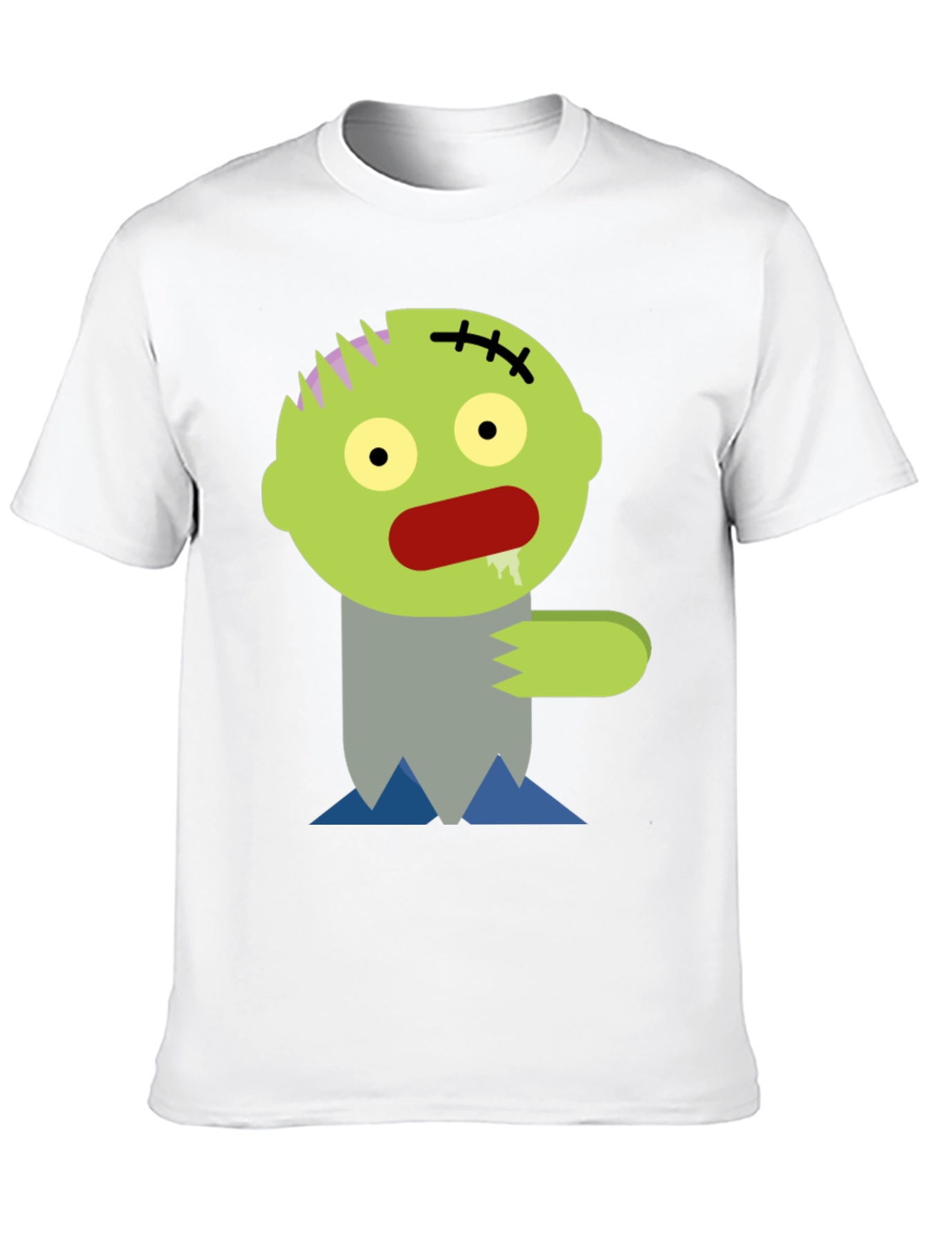 Black Zombie Cartoon Graphic T-Shirt view 10