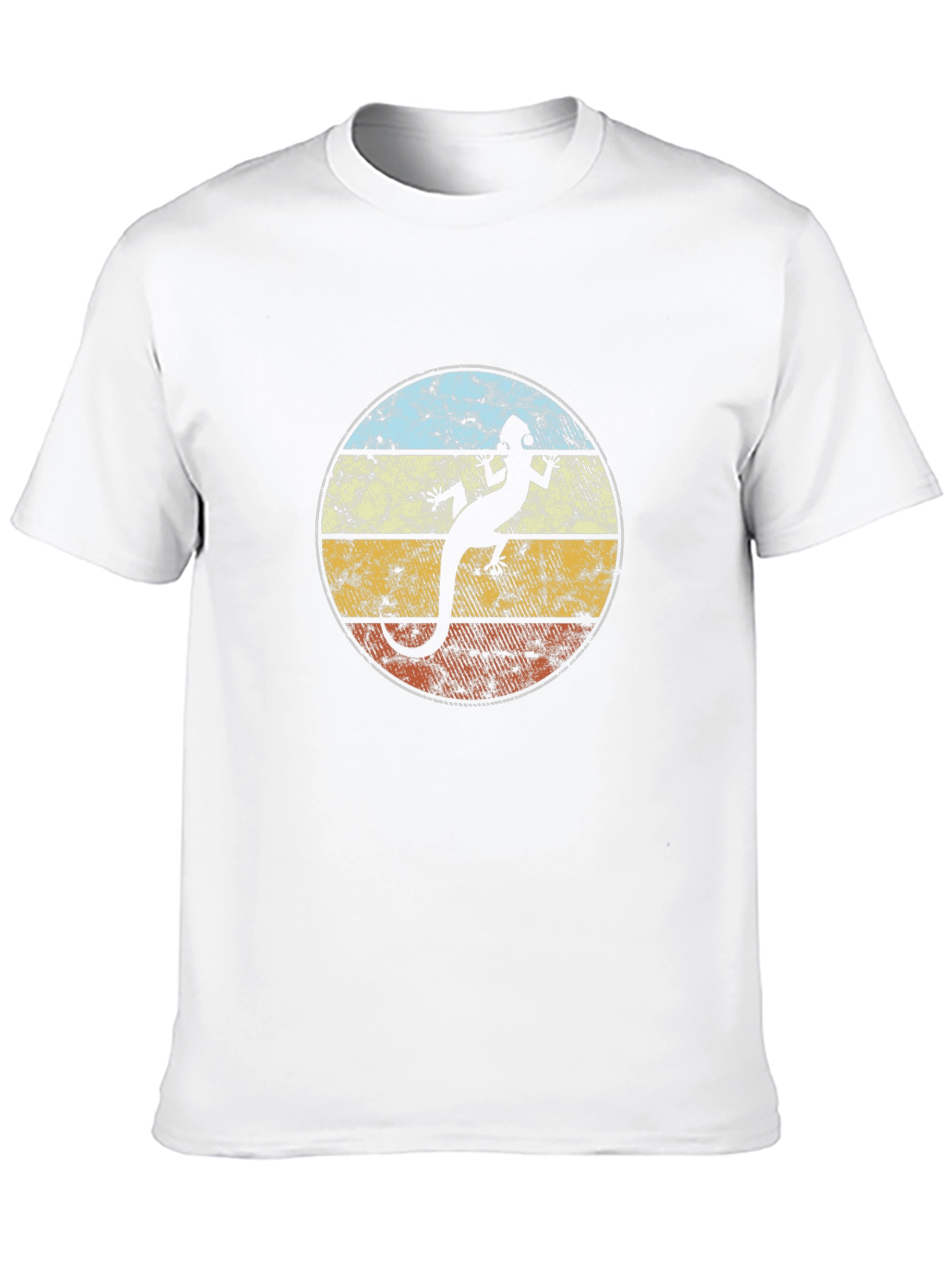 Black Retro Lizard Graphic Tee - Black Cotton T-Shirt view 10