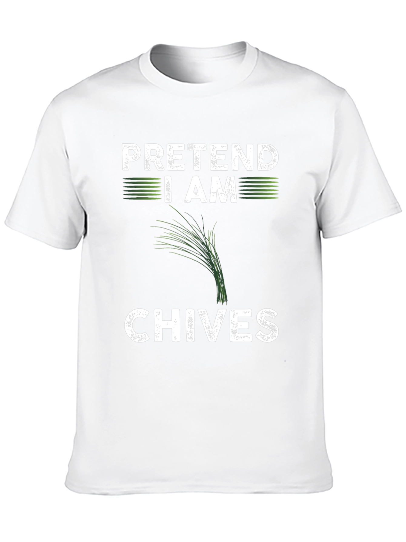 Black Pretend I Am Chives Funny Graphic T-Shirt view 10