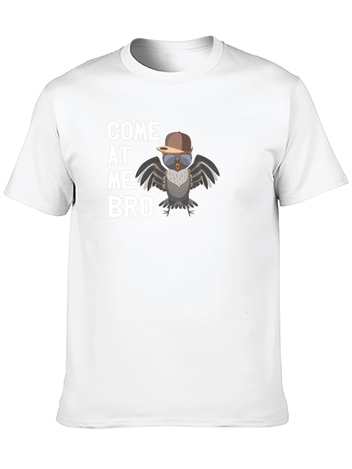 Black Come At Me Bro Owl Tee - Funny Bird T-Shirt view 10