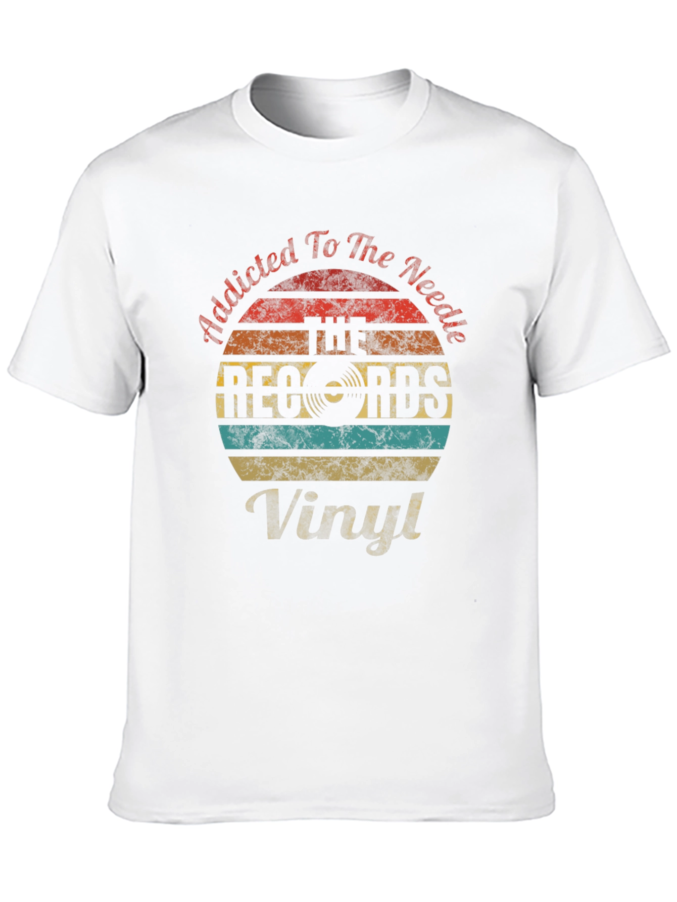 Black Retro Vinyl Record T-Shirt - Addicted to the Needle view 10