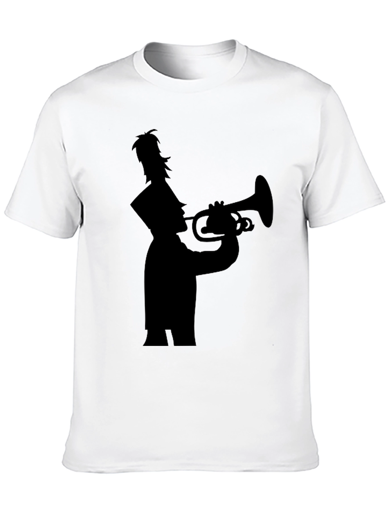Black Trumpet Player Silhouette Tee - Black view 10