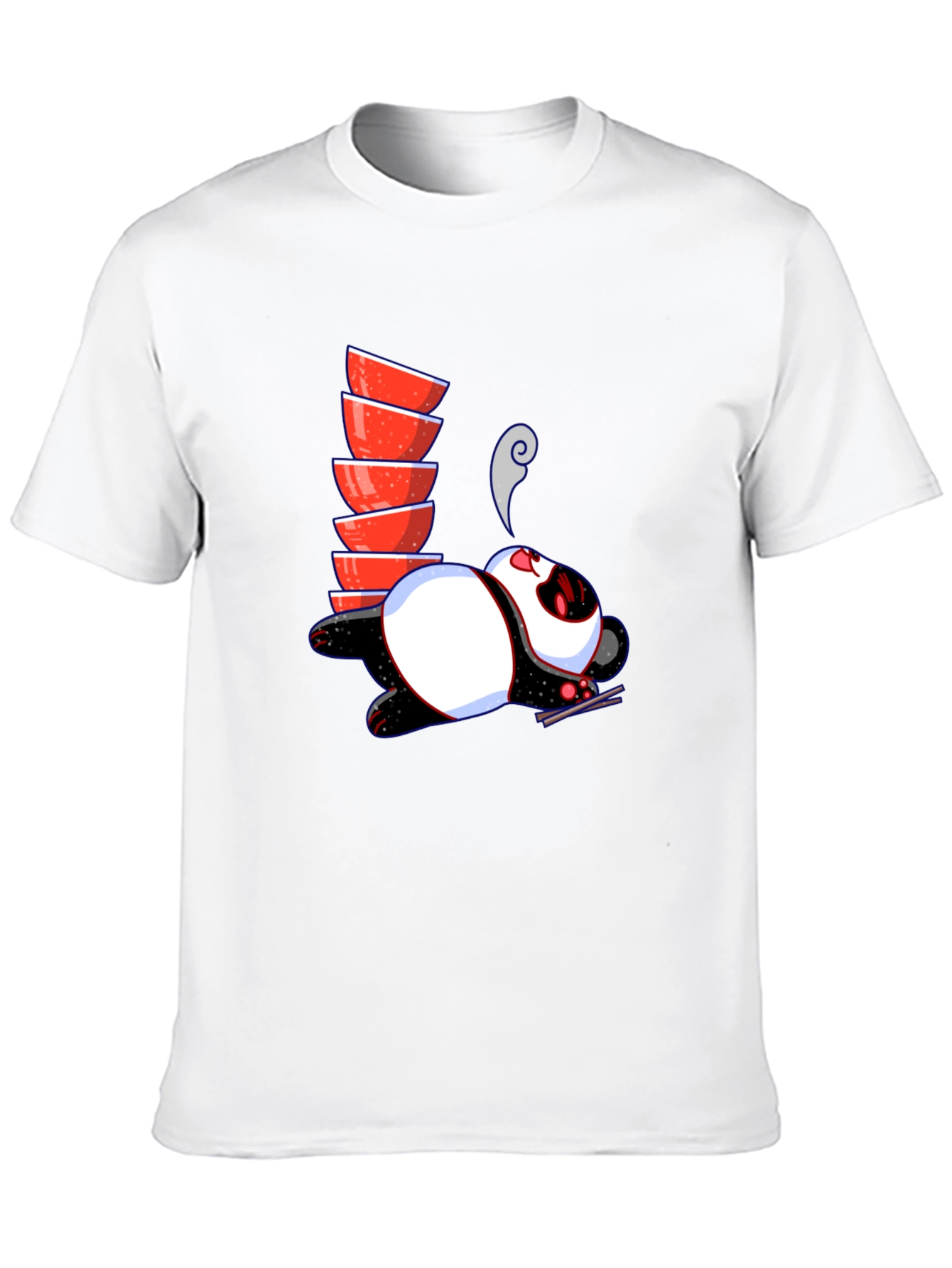 Black Noodle Lover Panda Graphic Tee - Black view 10