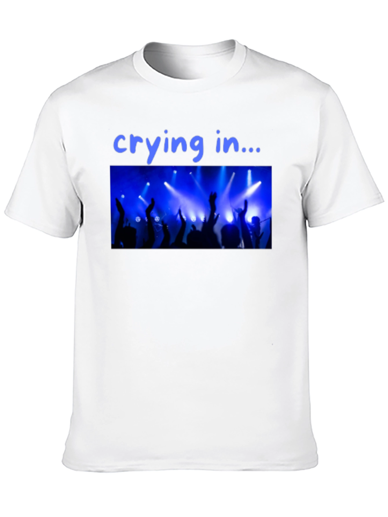 Black Crying in Concert T-Shirt - Black Crew Neck Graphic Tee view 10