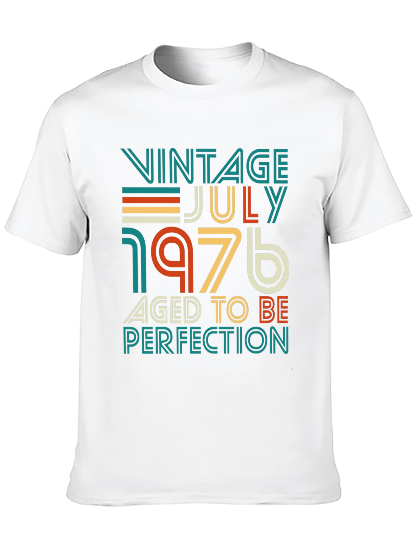 Black Vintage July 1976 Aged to Perfection T-Shirt view 10
