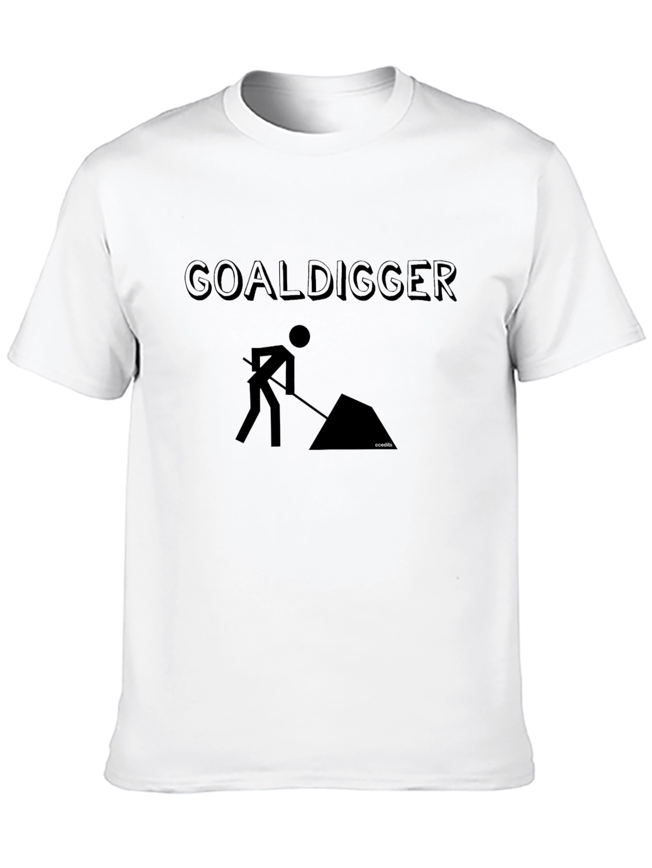 Black Goal Digger Black T-Shirt - Humorous Graphic Tee view 10
