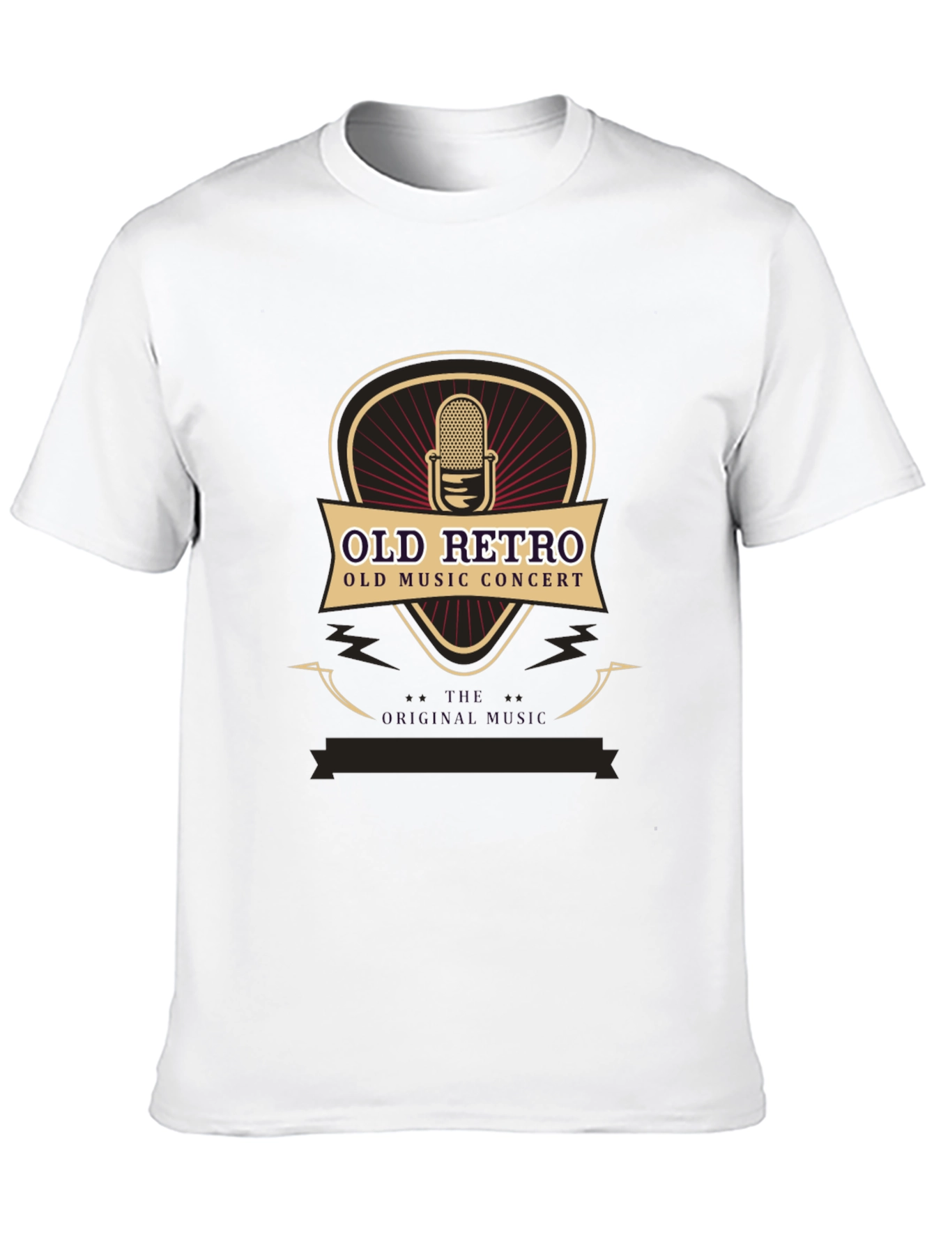 Black Vintage Retro Music Concert T-Shirt view 10