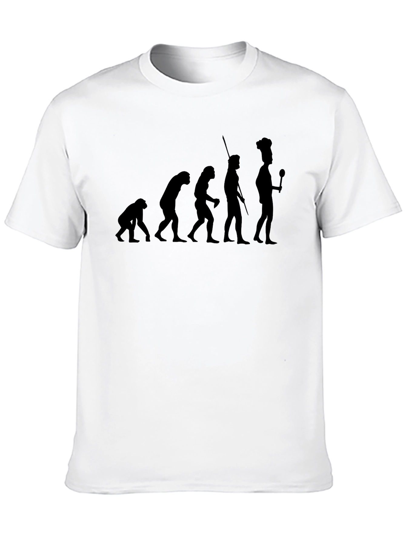 Black Chef Evolution T-Shirt - Funny Cooking Tee view 10
