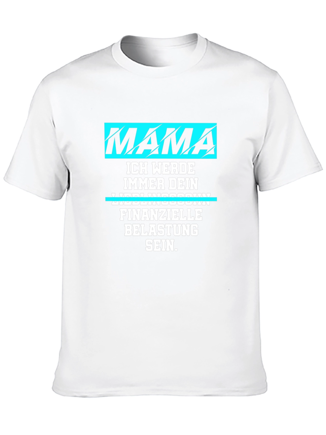 Black Mama's Boy T-Shirt: Funny German Saying view 10