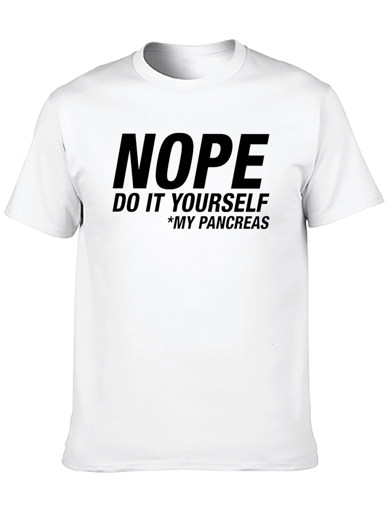 Black Nope DIY Pancreas T-Shirt - Funny Diabetes Awareness Tee view 10