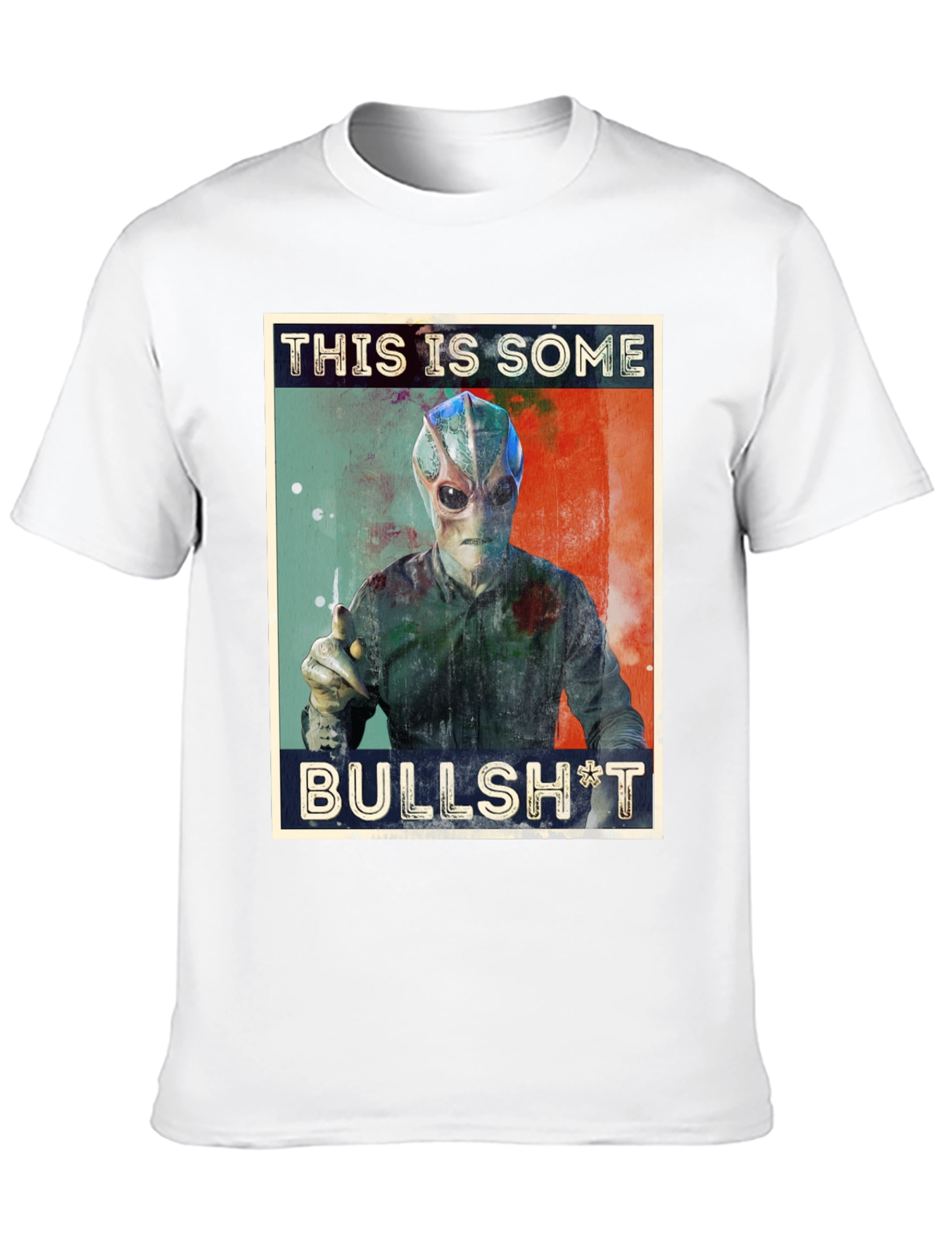 Black This Is Some Bullsh*t Alien Graphic Tee view 10