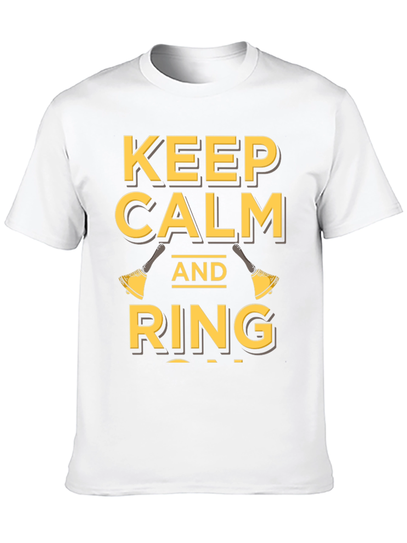 Black Keep Calm and Ring Black T-Shirt view 10