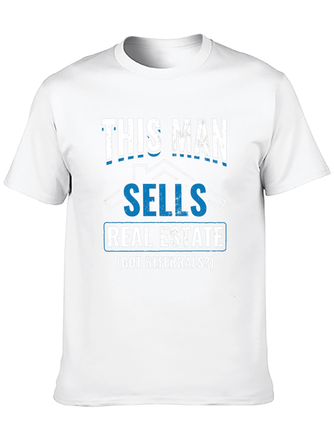 Black Funny Real Estate T-Shirt - This Man Sells Real Estate view 10