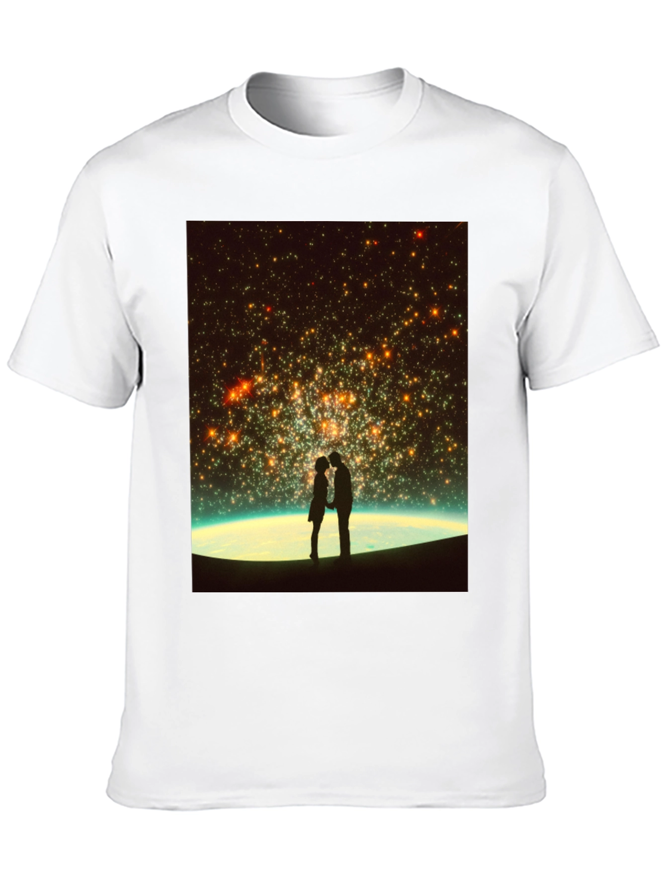Black Romantic Stargaze T-Shirt - Unisex Black Tee view 10