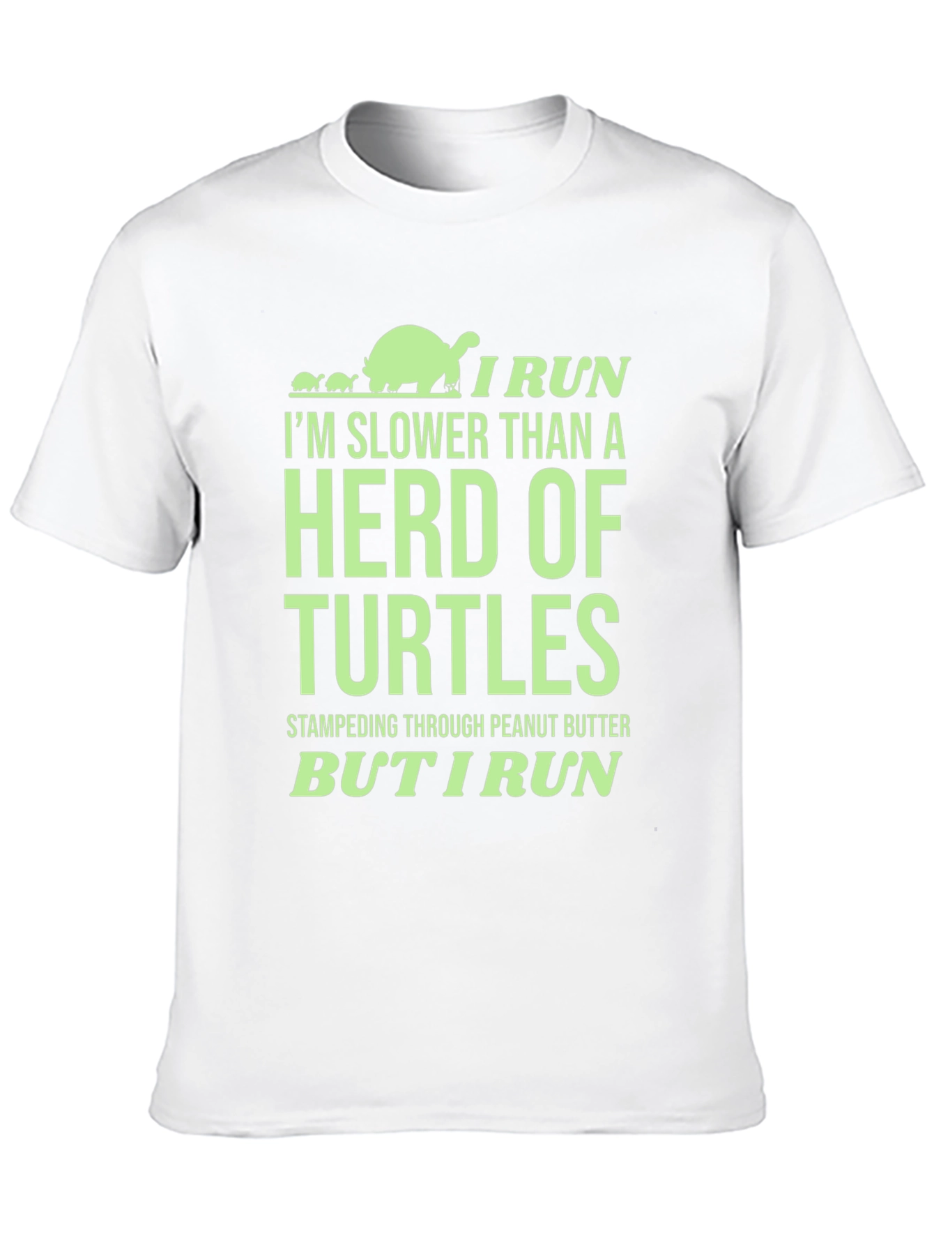 Black Funny Turtle Run T-Shirt: Herd of Turtles - I Run view 10