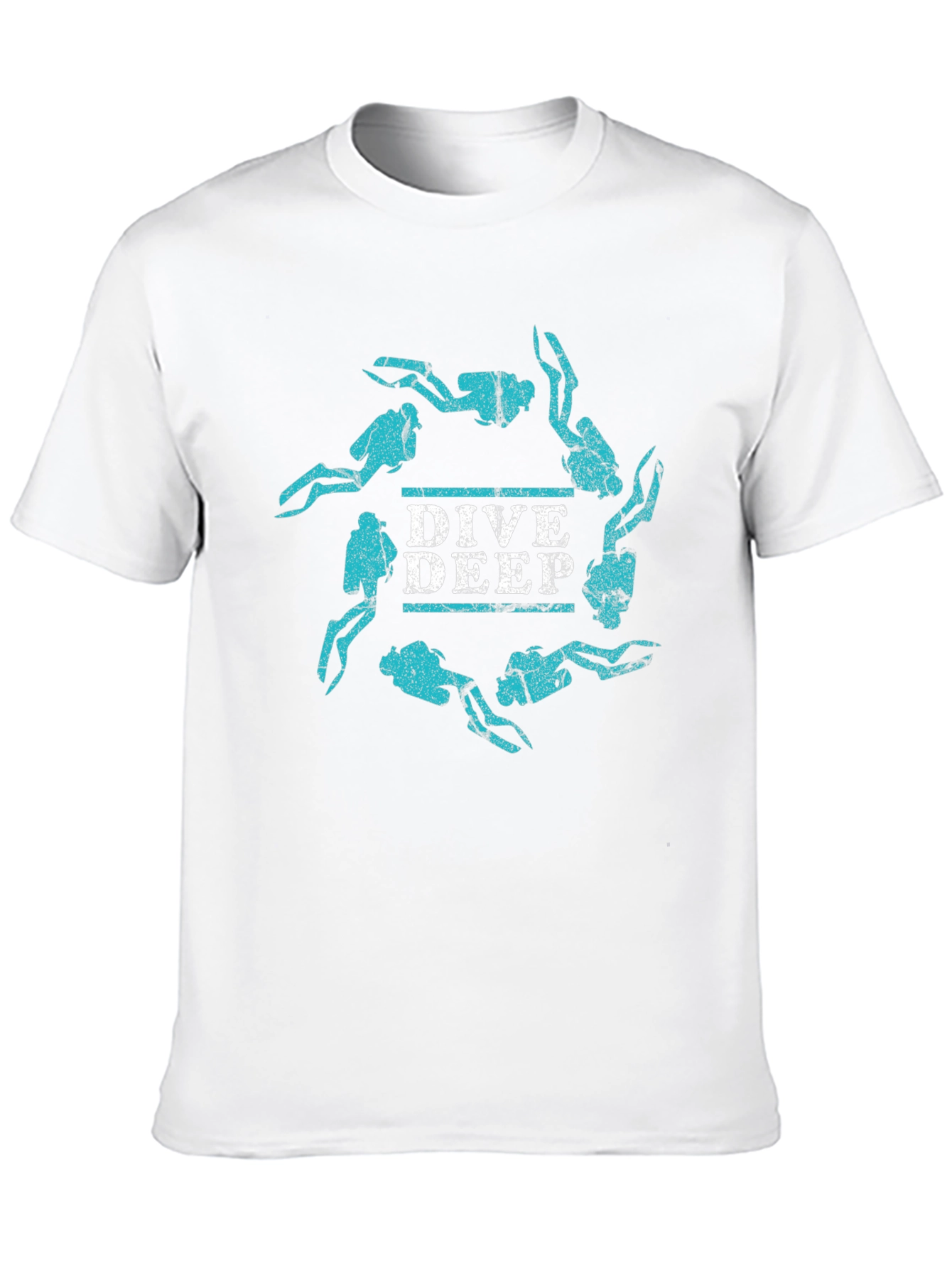 Black Dive Deep Scuba Diver Graphic T-Shirt view 10