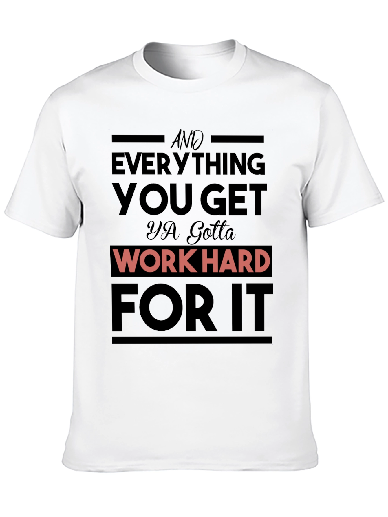 Black Work Hard Graphic T-Shirt view 10