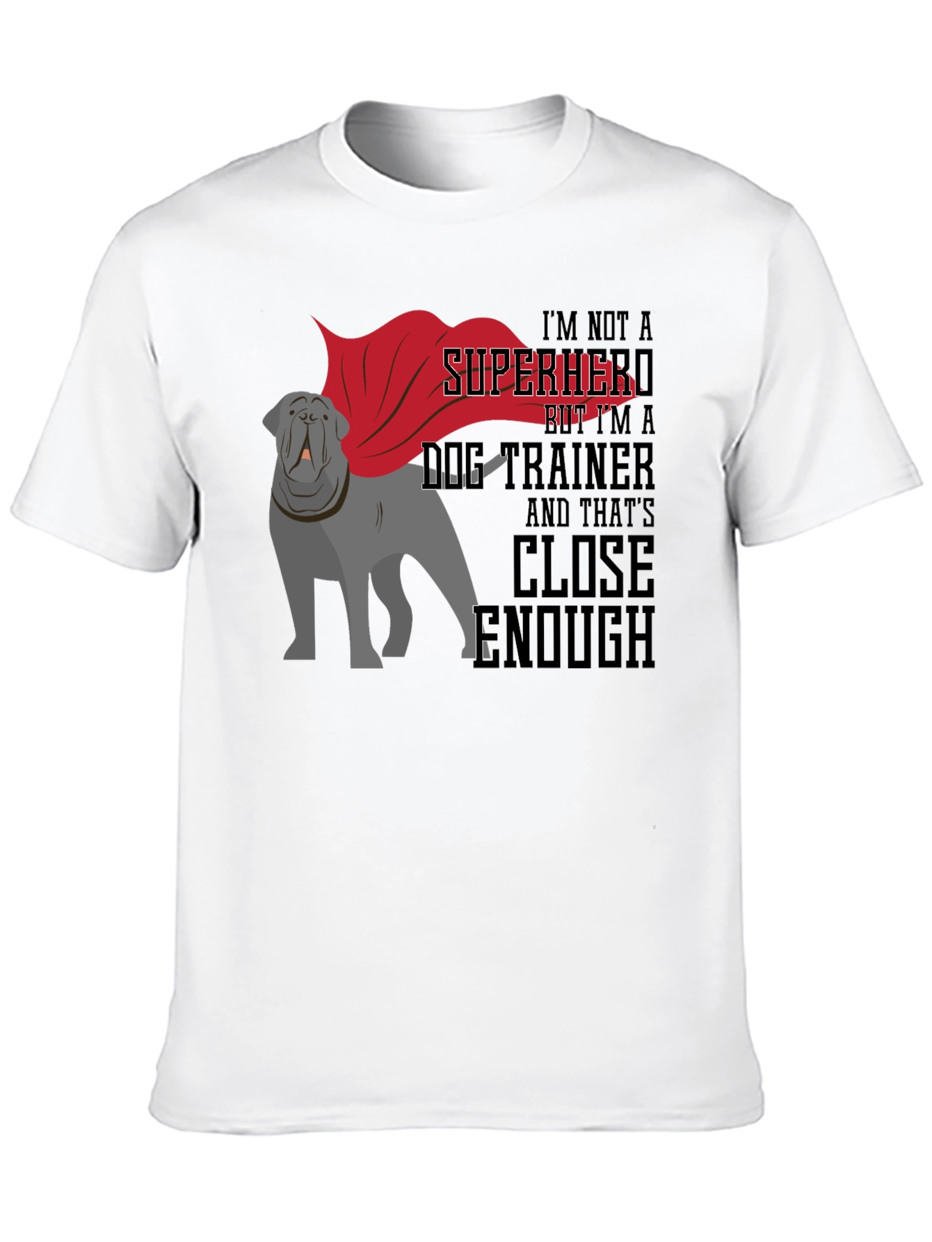 Black Dog Trainer Superhero T-Shirt - Unisex Tee view 10