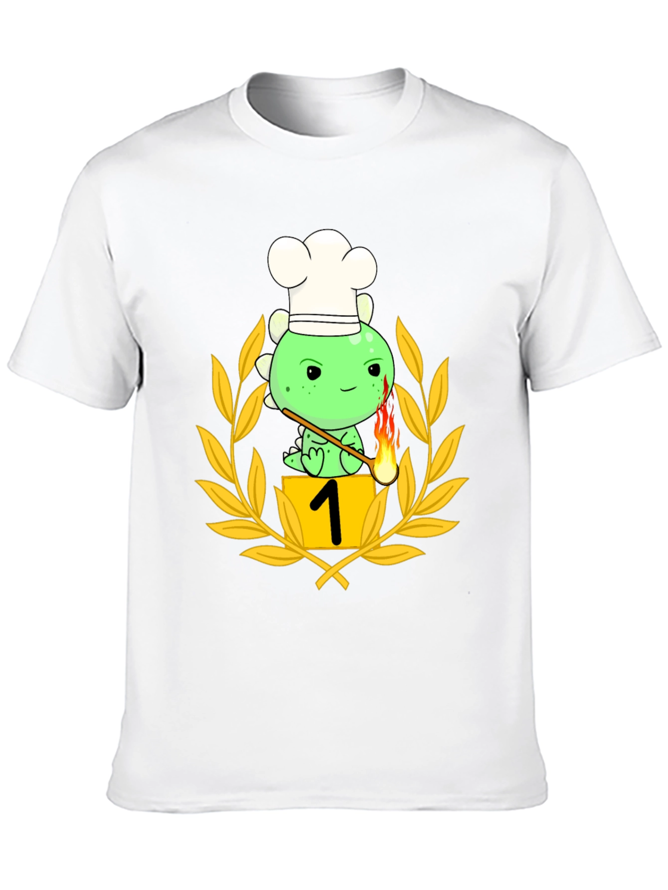 Black Chef Dino T-Shirt - Culinary Champion view 10