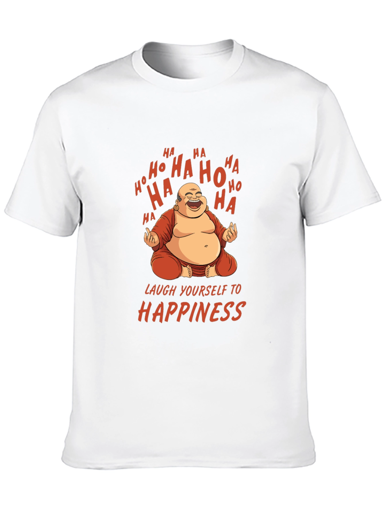 Black Laughing Buddha Graphic Tee - 'Happiness' view 10