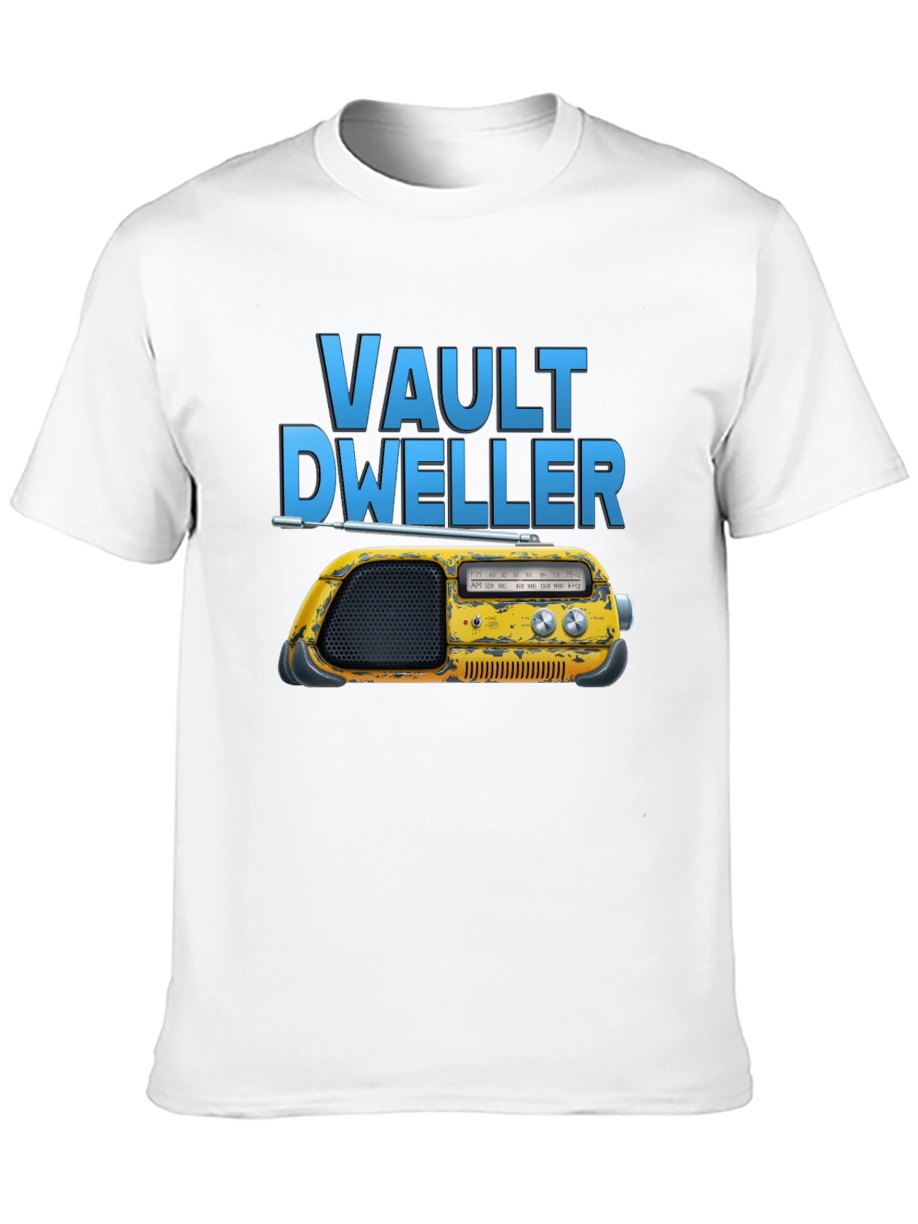 Black Vault Dweller Radio T-Shirt - Black Cotton Tee view 10