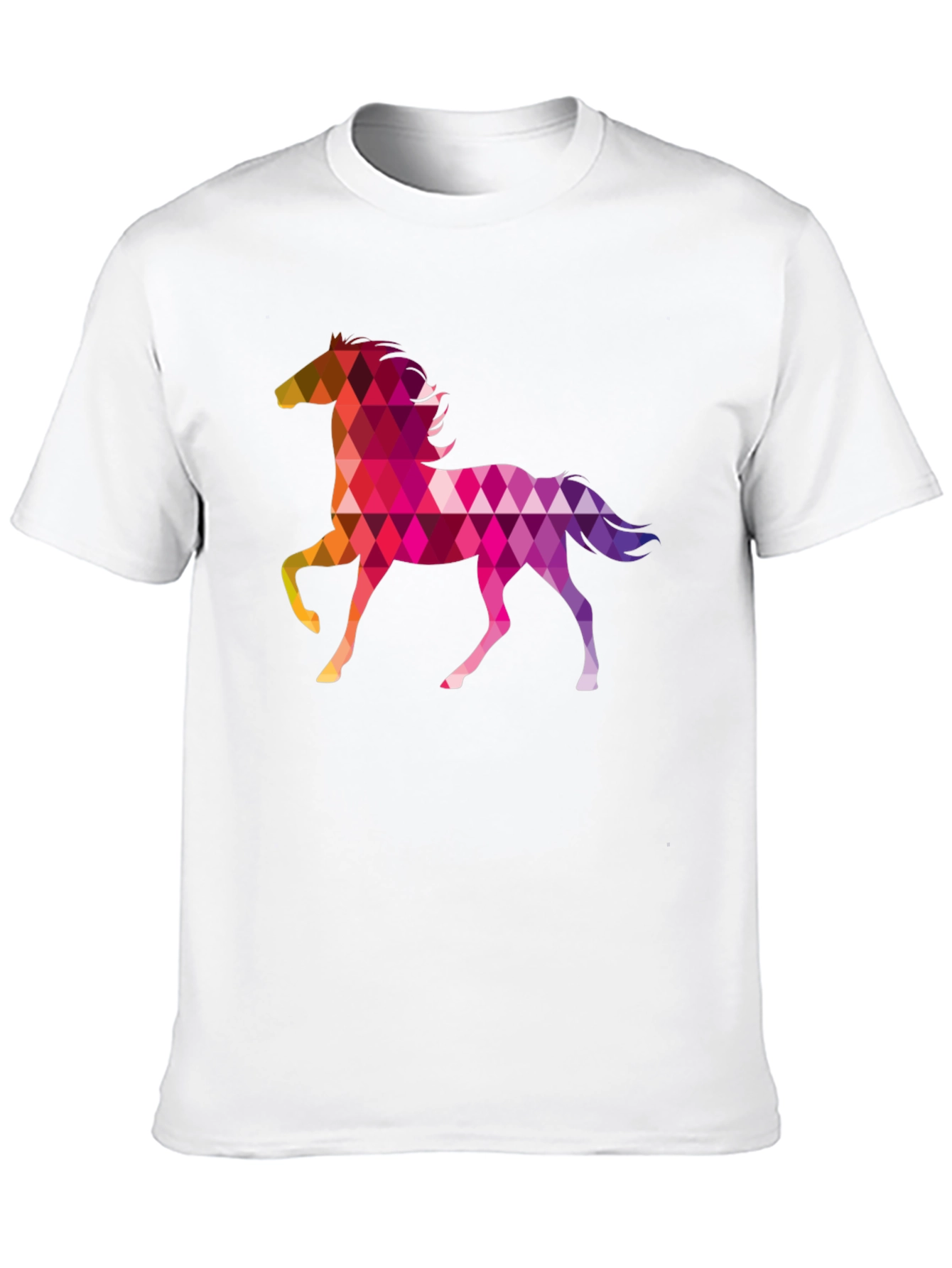 Black Geometric Horse T-Shirt view 10